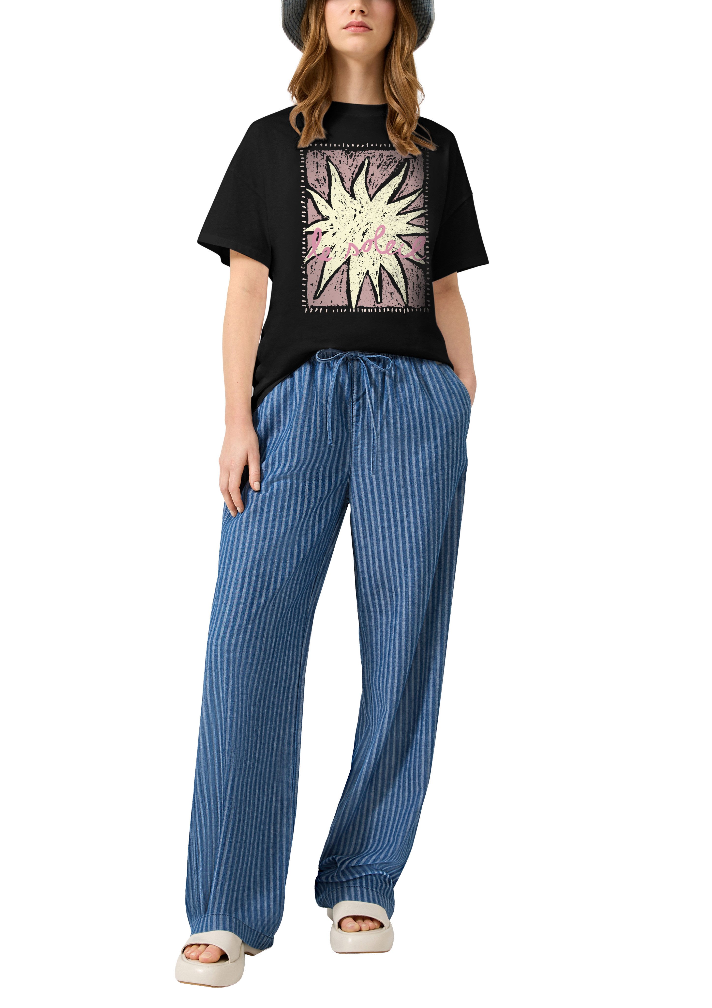 QS Kurzarmshirt Sommershirt mit Druck – Bild 2 von 3
