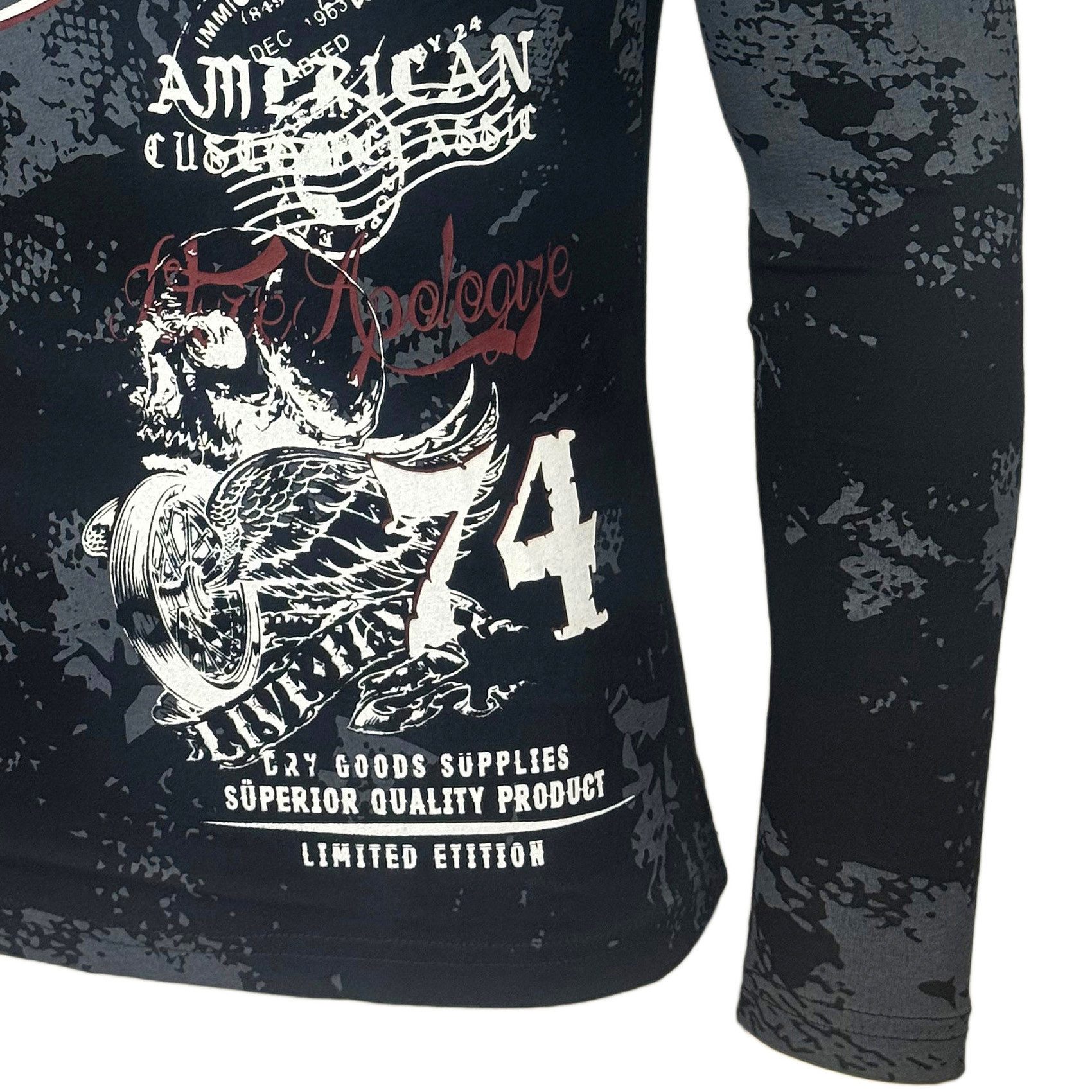 Baxboy Longshirt Baxboy Herren Longsleeve Langarmshirt Shirt Mit Rundhalskragen B-706 – Bild 4 von 5