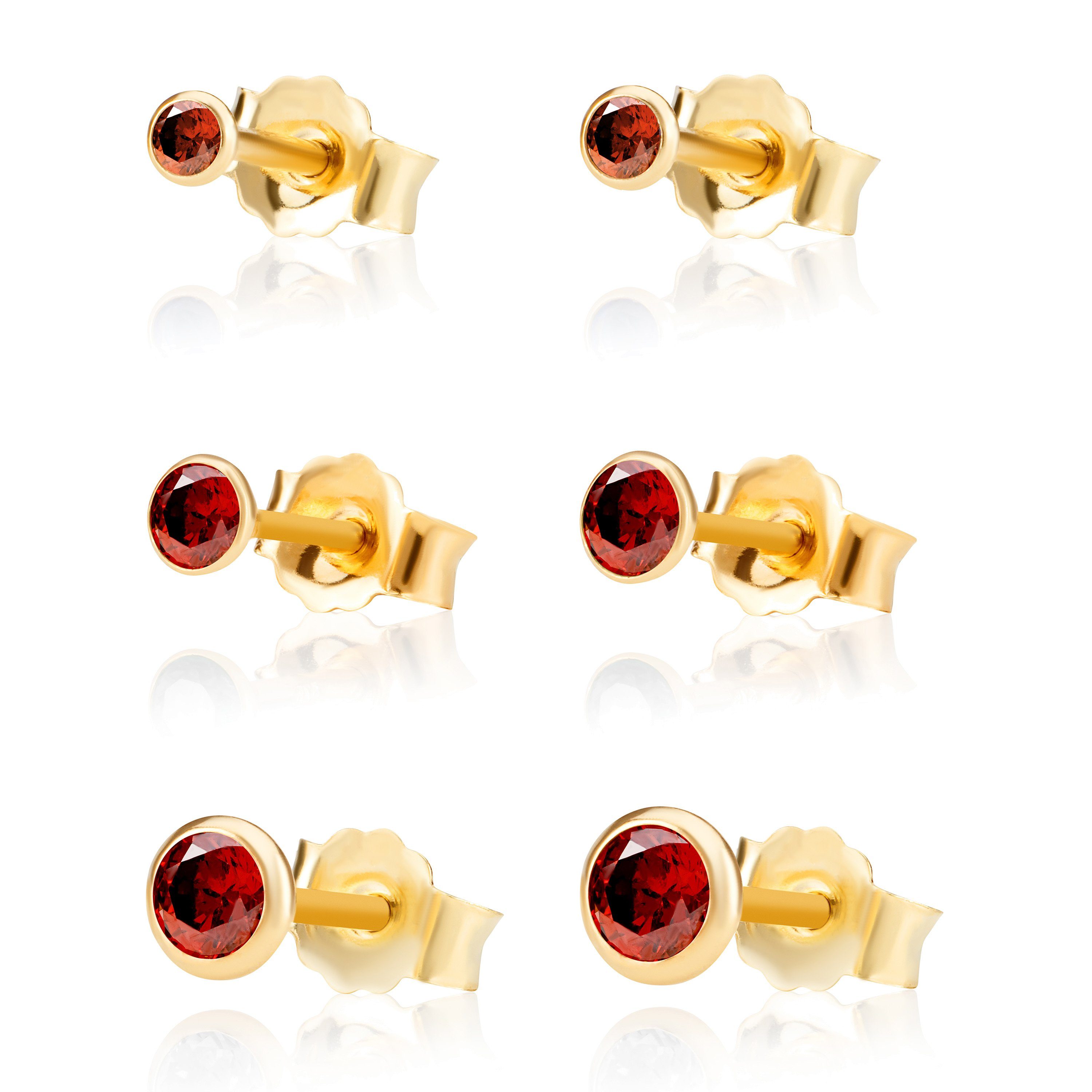 NKlaus Single-Ohrstecker Einzel 2,0mm 585 Gelb Gold 14 Karat Ohrstecker Zir günstig online kaufen