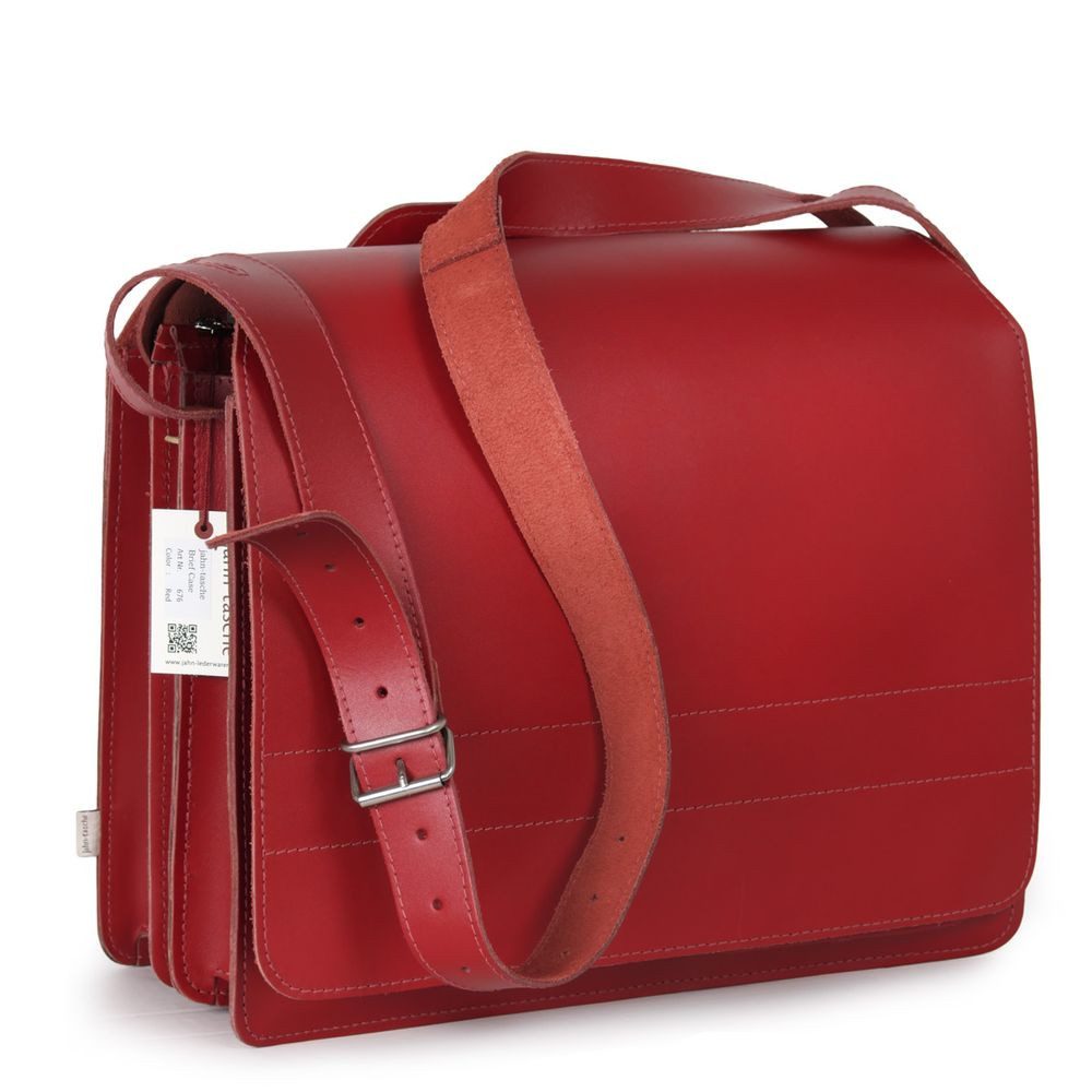 Jahn-Tasche Aktentasche Aktentasche / Lehrertasche Gr. XL, Leder Kirsch-Rot, Jahn-Tasche 676