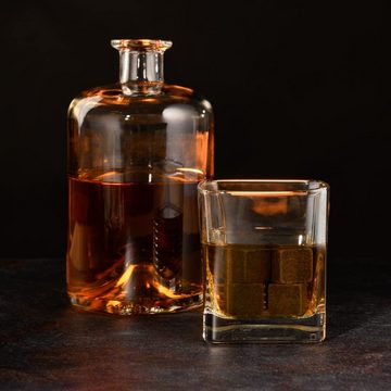 GOURMEO Whiskyglas GOURMEO Whisky Steine - 9 Stück aus Basalt - wiederverwendbar, Glas