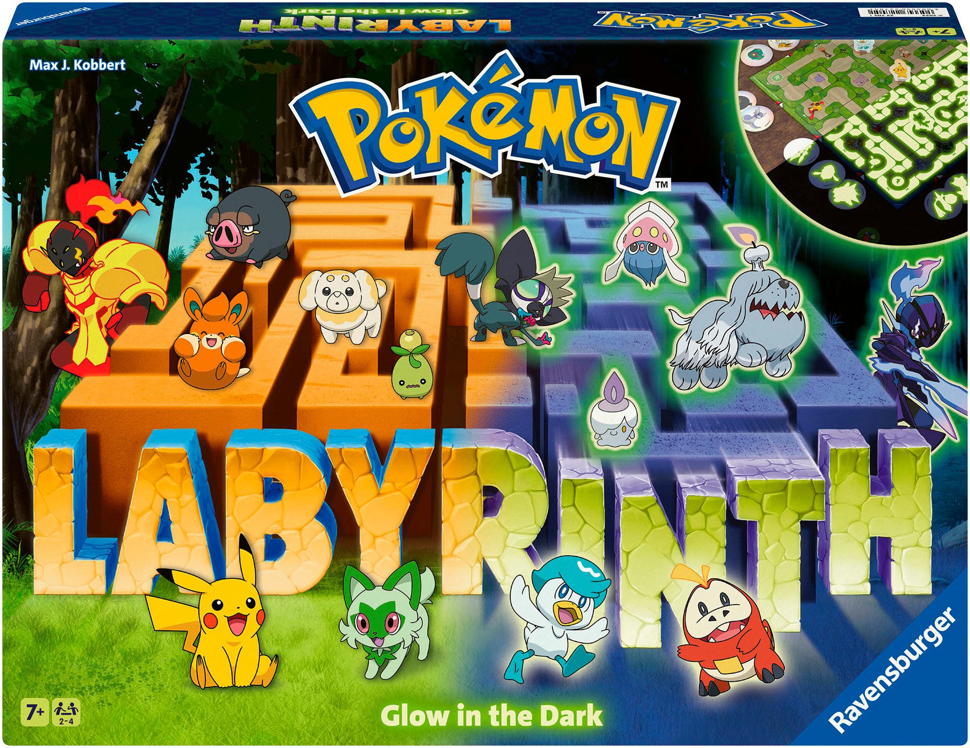 Ravensburger Spiel Pokémon Labyrinth Glow in the Dark, Familienspiel, Made in Europe