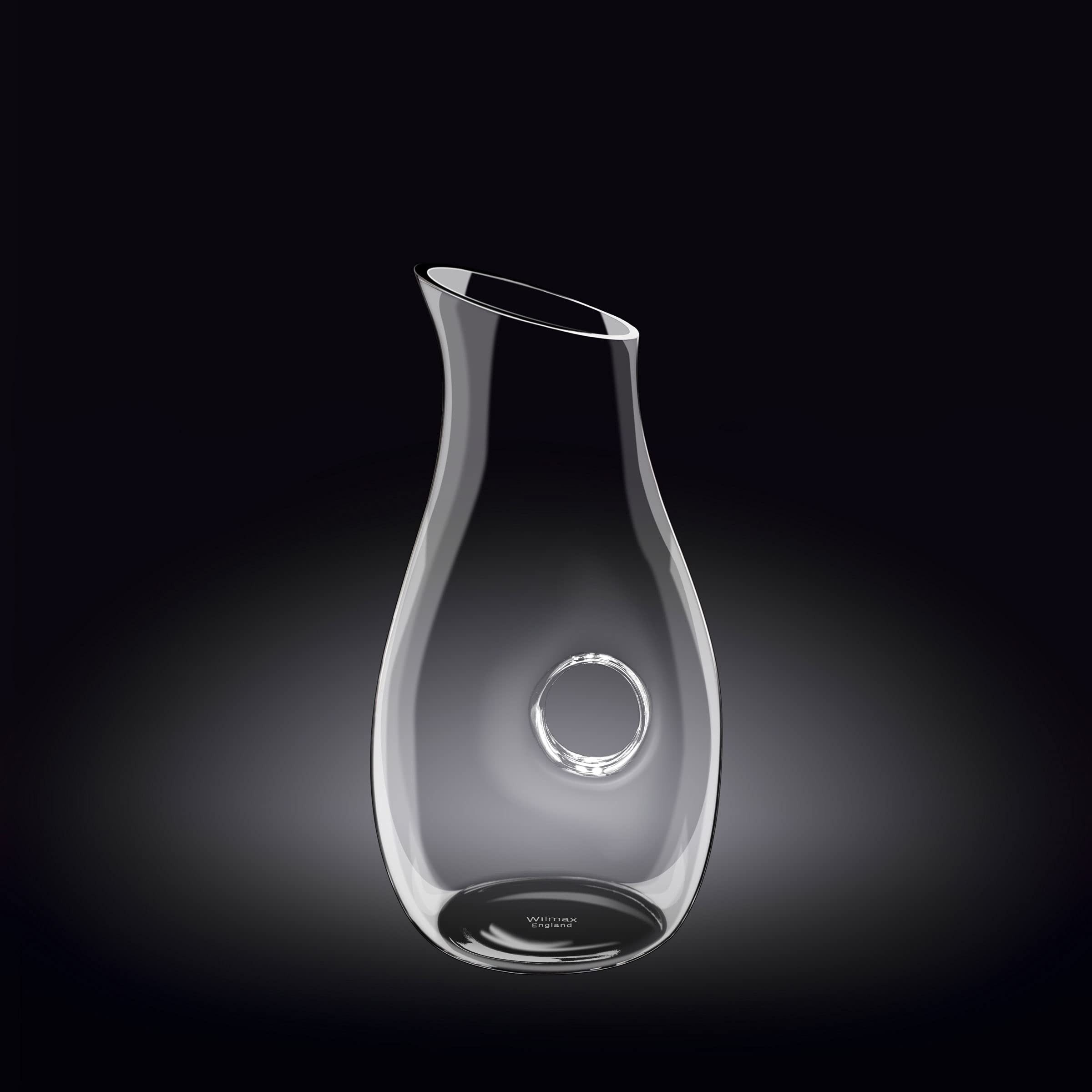 Wilmax England_Homtex Wasserkanne, Mundgeblasener Kristallkrug – 1400 ml, bleifrei, für Säfte und Wasser