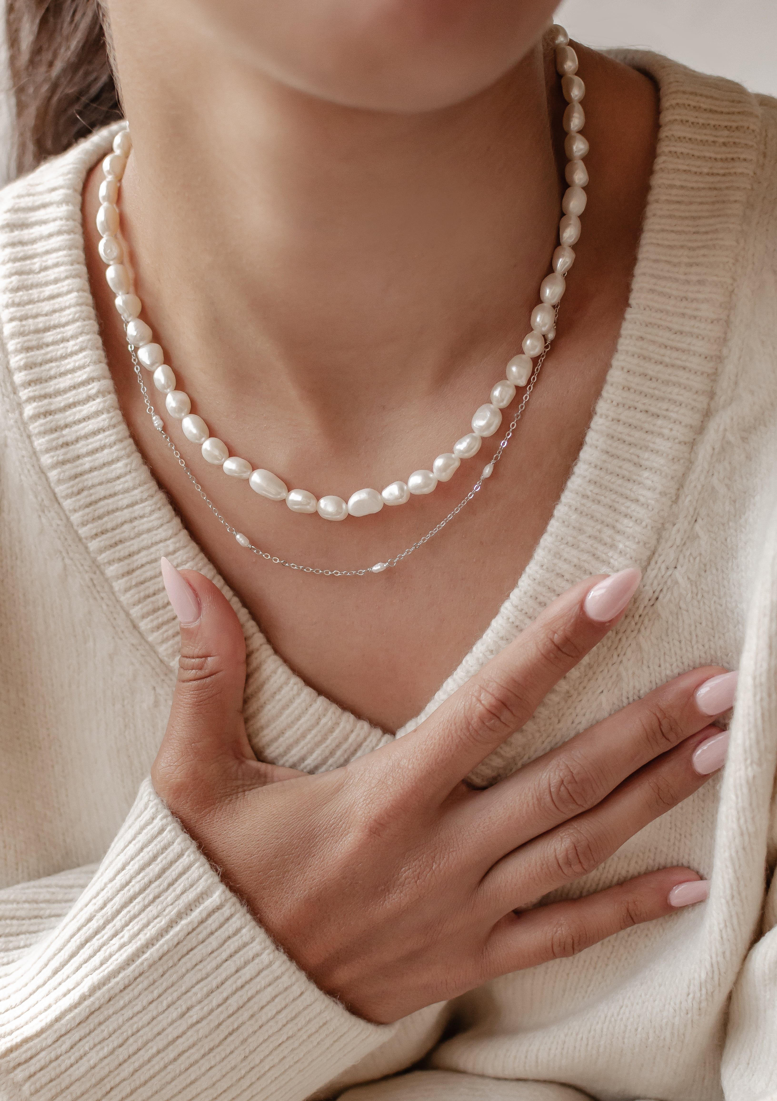 Hey Happiness Perlenketten-Set Barock Perlen, 2er günstig online kaufen
