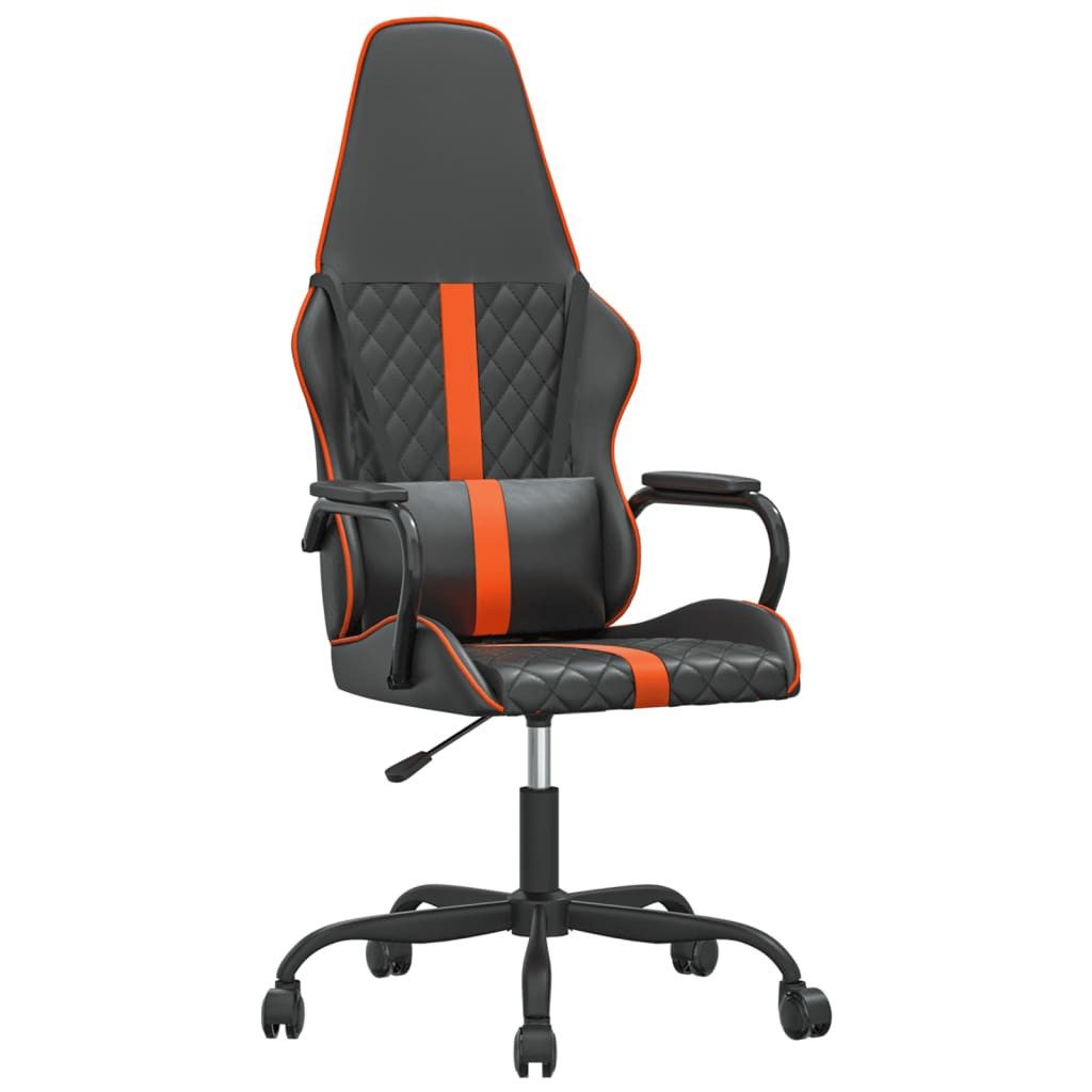 vidaXL Gaming-Stuhl Gaming-Stuhl mit Massagefunktion Orange und Schwarz Kunstleder (1 St)