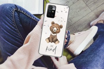 MuchoWow Handyhülle Sprichwörter - Kind sein - Kinder - Teddybär - Aquarell, Phone Case, Handyhülle Xiaomi Redmi 10, Silikon, Schutzhülle