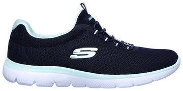 Skechers SUMMITS Slip-On Sneaker Slipper, Freizeitschuh, Komfortschuh mit dezenten Kontrast-Details
