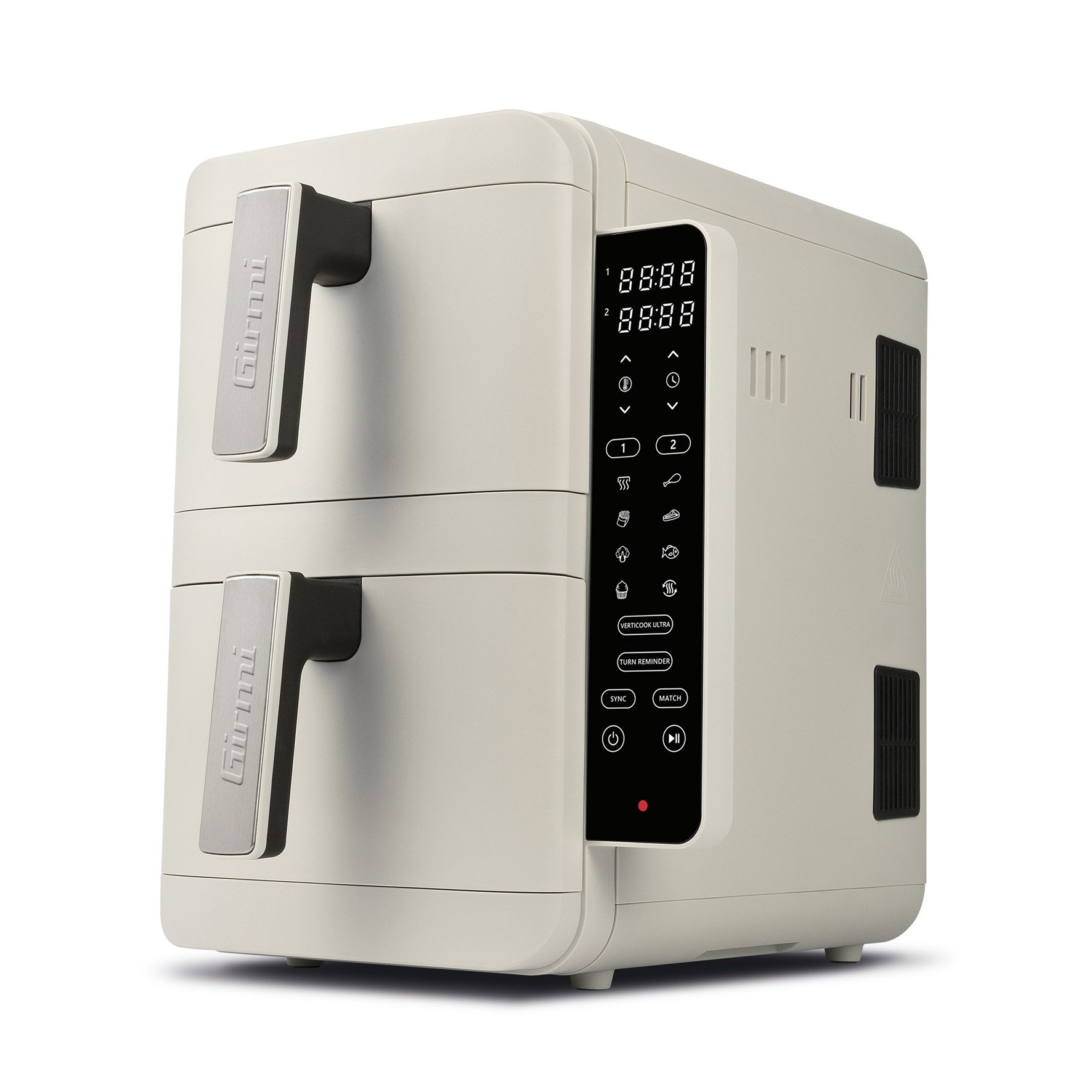 Girmi Heißluftfritteuse FG4101 Ecofrit Dual FG41 9 Liter, 2 Garkörbe, SYNC- & MATCH-Funktion, 2400 W, 2 Garzonen je 4,5 Liter, 9 Programme, Zubehör