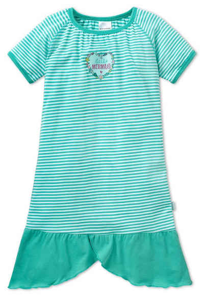 Schiesser Nachthemd »Meermädchen« (Set, Set) Mädchen Schlafanzug, Nachthemd, Kurzarm, Jersey