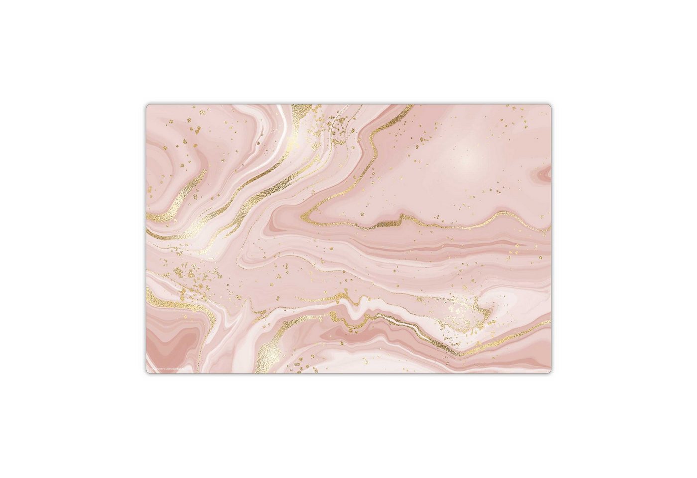 cover-your-desk.de Schreibtischunterlage abwaschbar - rosa Marmor mit Gold - premium Vinyl - Made in Germany