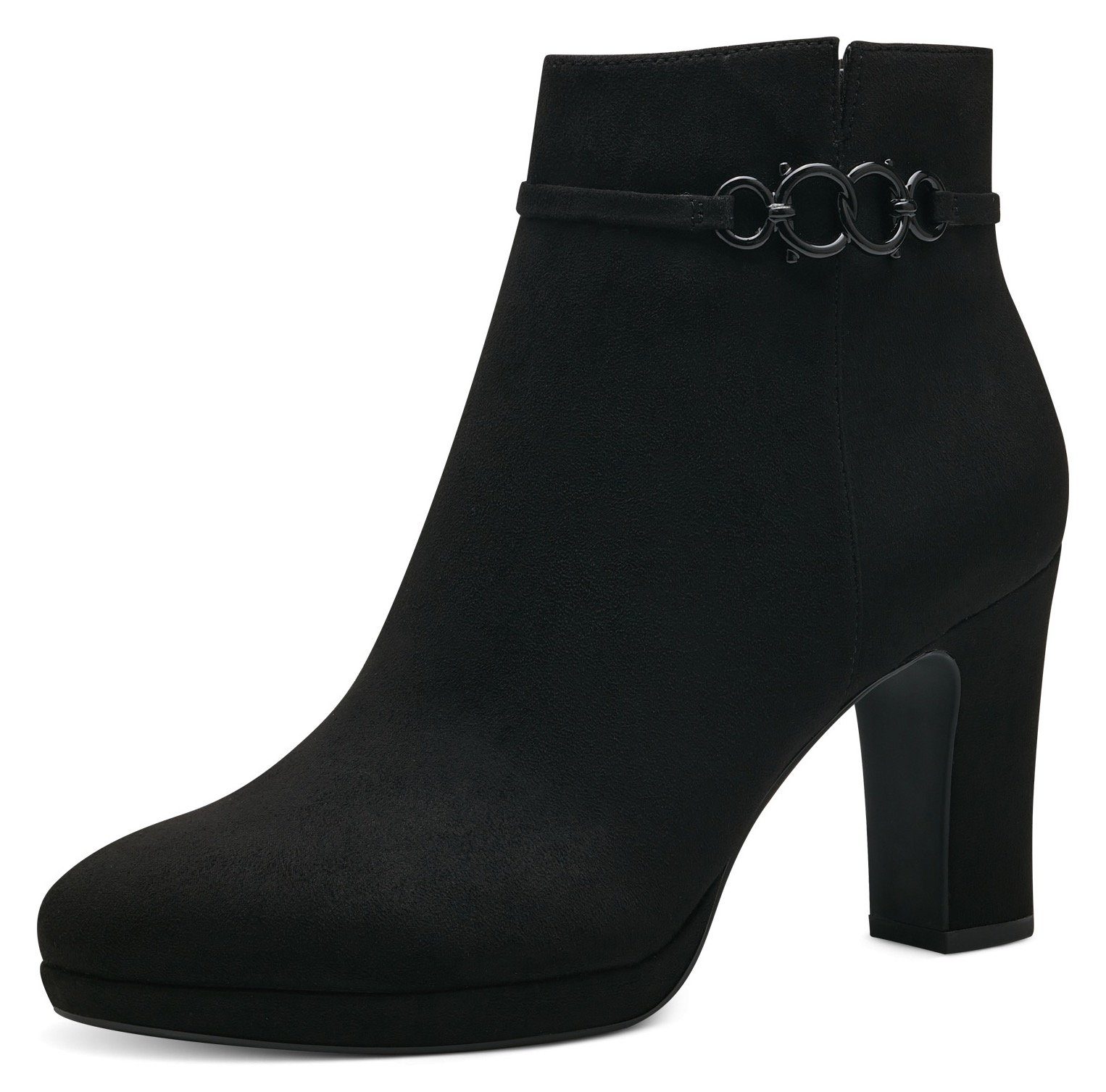 schwarz dezenter mit Tamaris Schmuckapplikation High-Heel-Stiefelette