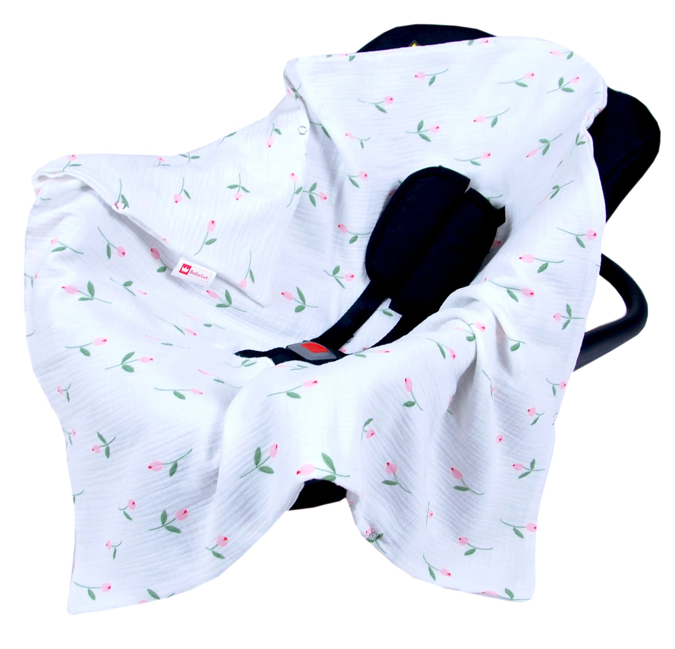 Babyschale Einschlagdecke Babyschale Autositz Babydecke 80x80 cm aus Musselin