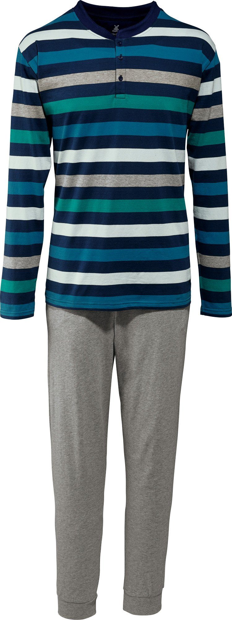 Erwin Müller Pyjama Herren-Schlafanzug Single-Jersey Streifen günstig online kaufen