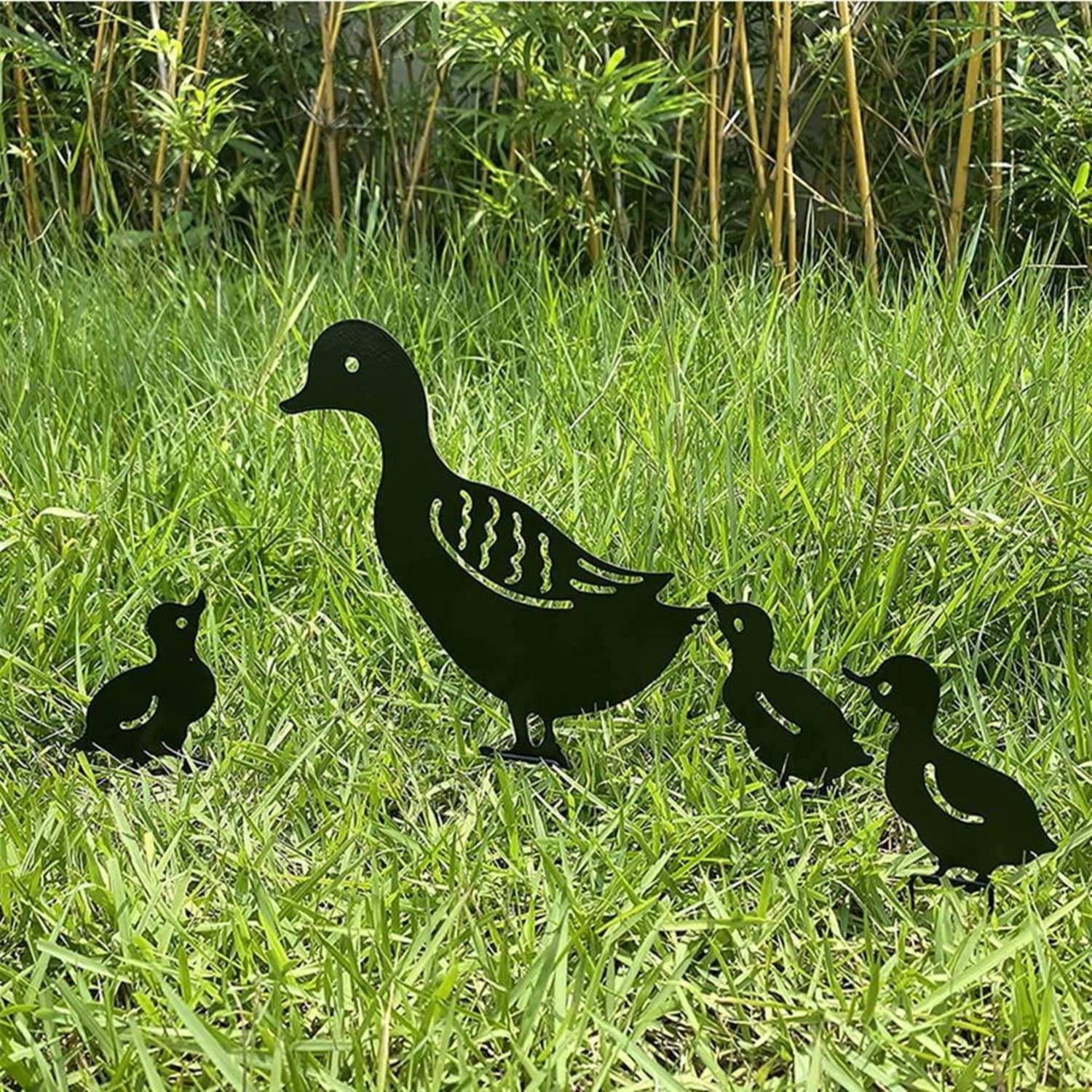 LuxusKollektion Tierfigur Gartenpfähle Enten-Dekoration 4-tlg. (4 St)