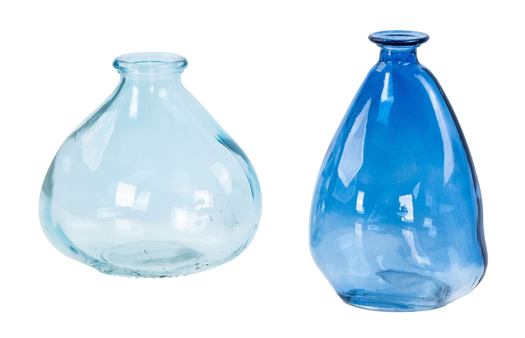 Levandeo® Dekovase, 2er Set Mini Vase Blau Transparent Glas Dekovase Blumen günstig online kaufen