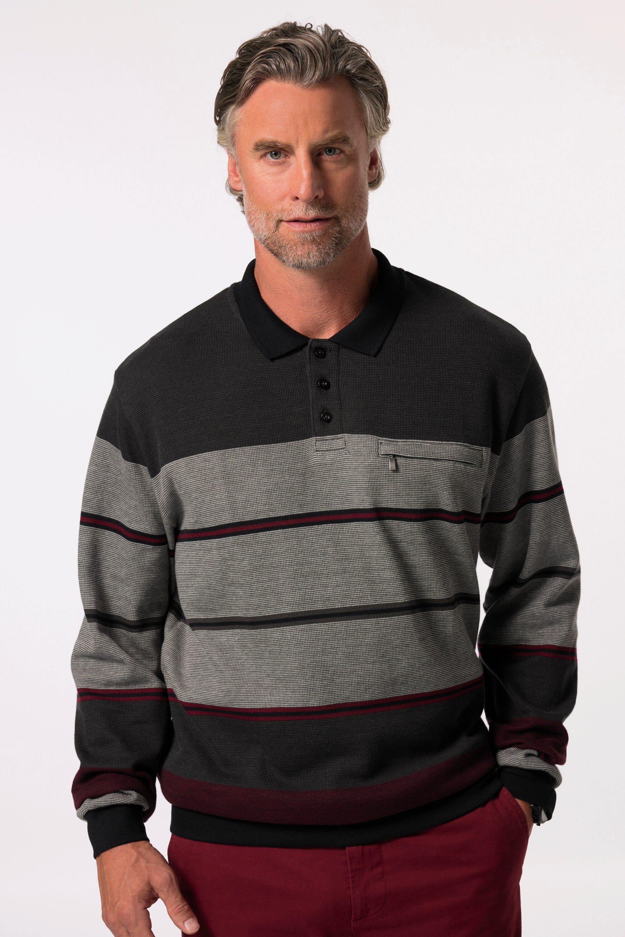 Sweatshirt Sweatshirt Polokragen Brusttasche