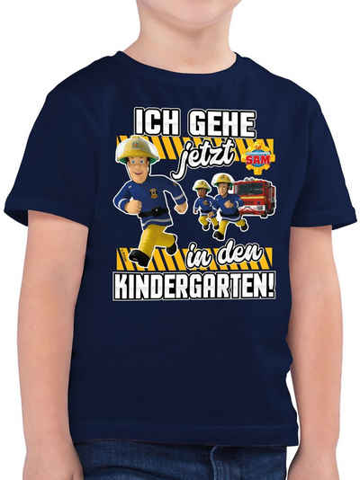 Shirtracer T-Shirt Ich gehe jetzt in den Kindergarten! Feuerwehrmann Sam Jungen