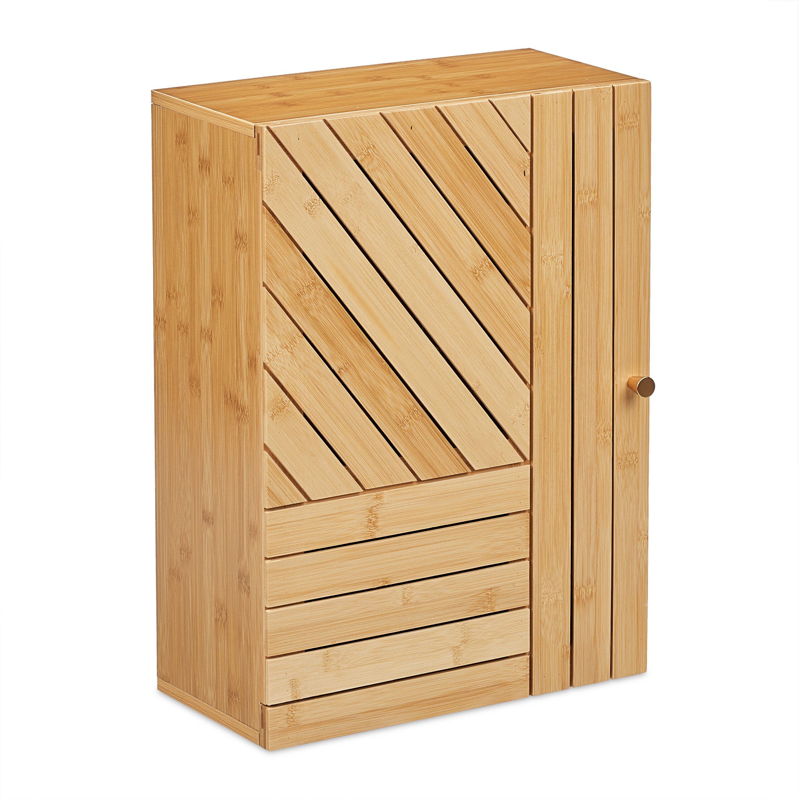 relaxdays Hängeschrank Bad Hängeschrank aus Bambus günstig online kaufen