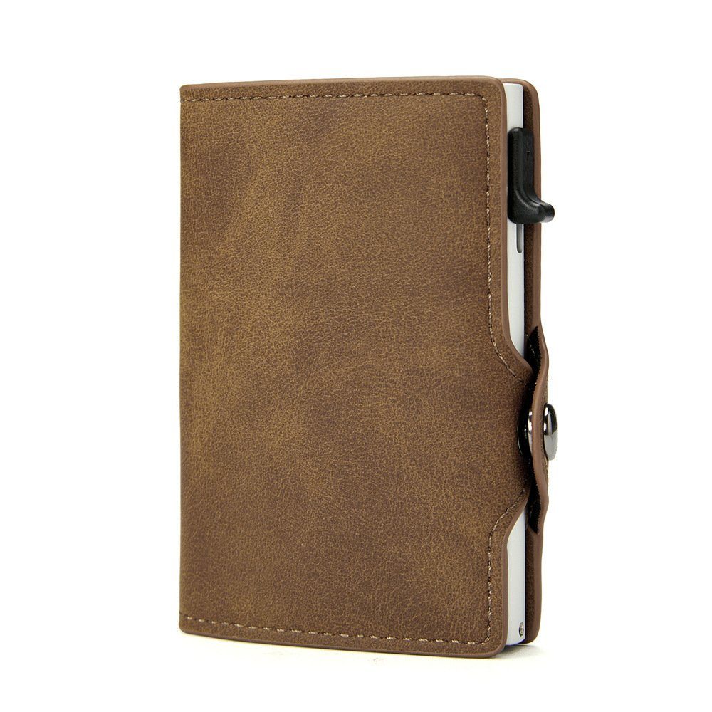 DTC GmbH (KZF4KEVO) Geldbörse Herren Slim Wallet Kreditkartenetui (Eine Brieftasche + eine Geschenkbox, mit Geschenkbox), Mini Portmonee-RFID-Schutz Smart Wallet