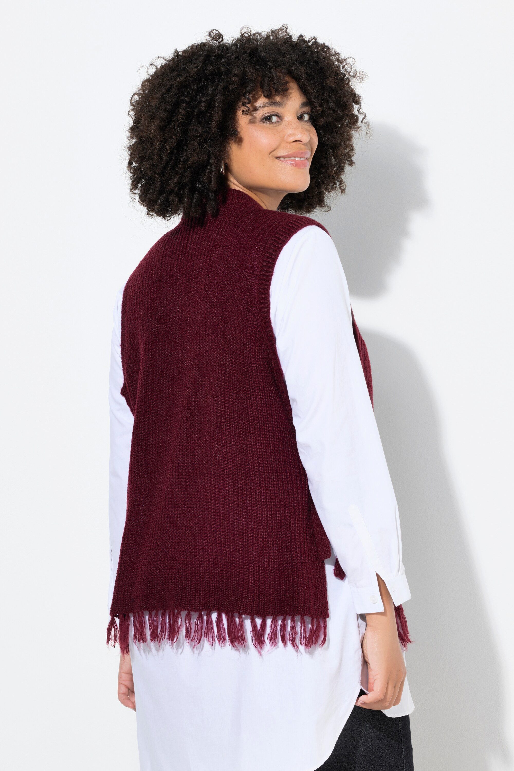 Angel of Style Pullunder Pullunder bequeme Passform seitlich mit Bindeband