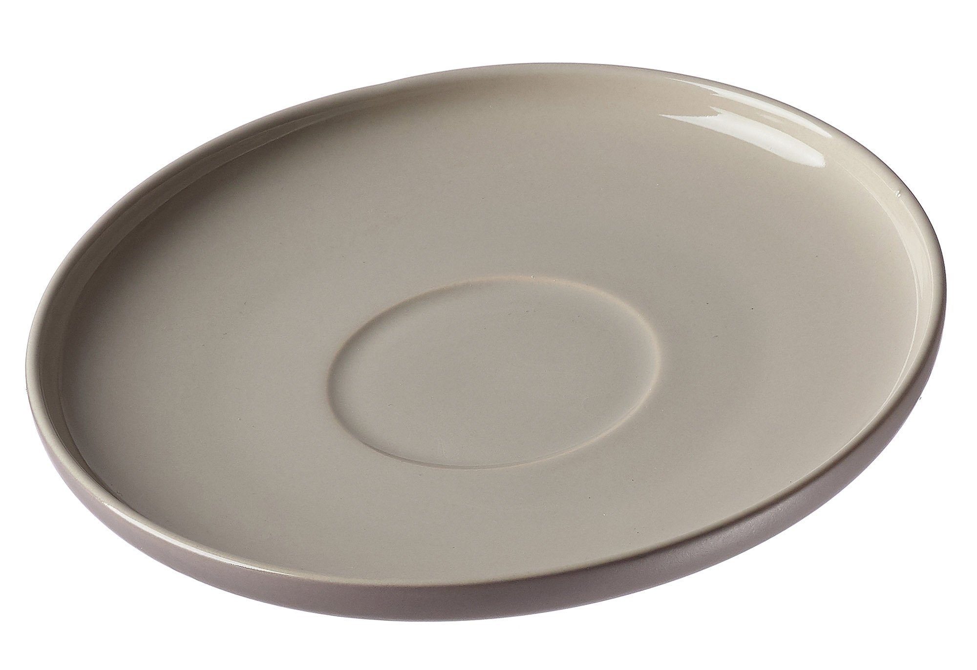 Ritzenhoff & Breker Untertasse Ritzenhoff & Breker Kaffee Untertasse Jasper Keramik Geschirr taupe, (1 St)