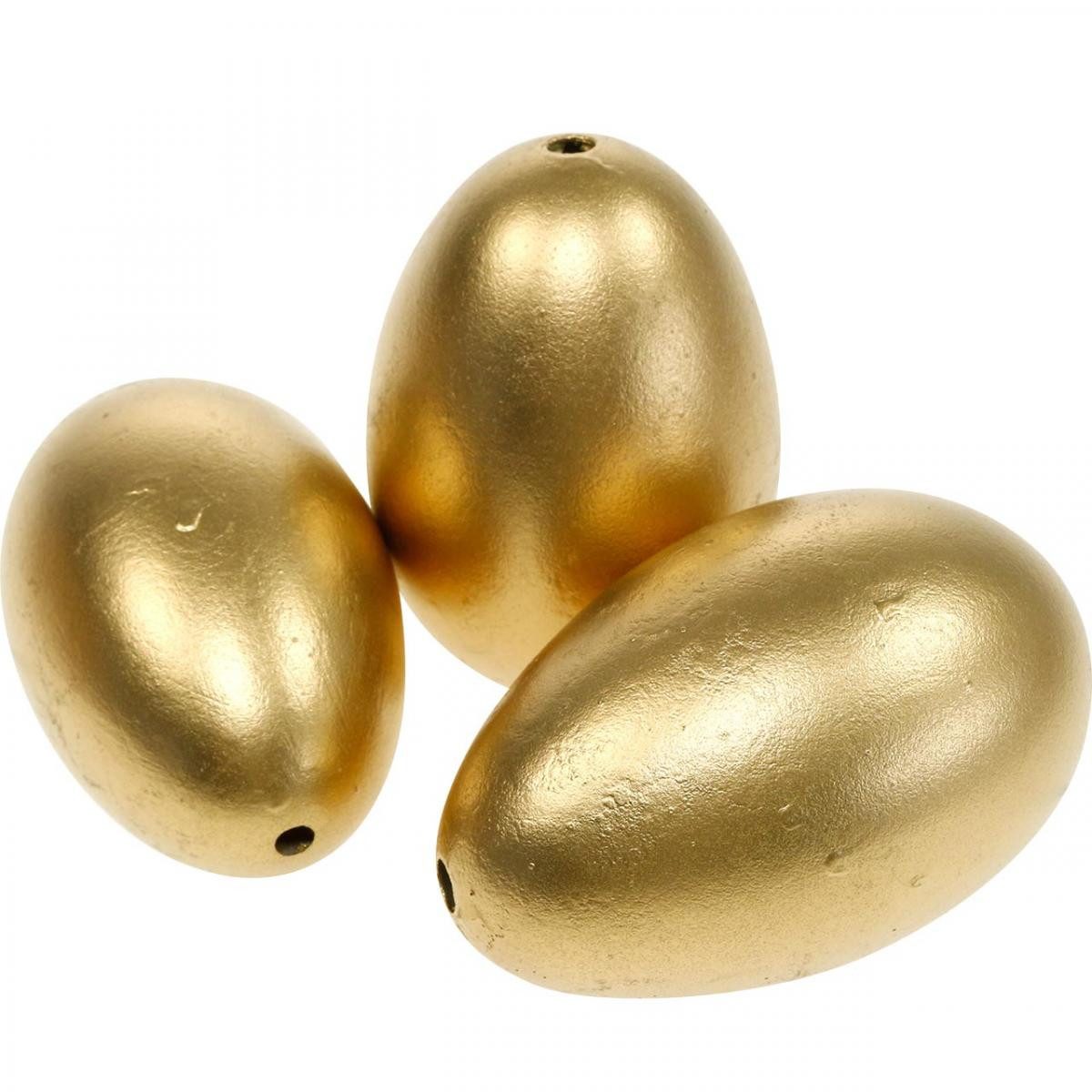 Viana Osterei Goldene Gänseeier Osterdeko ausgeblasen 10 Stück Naturdeko
