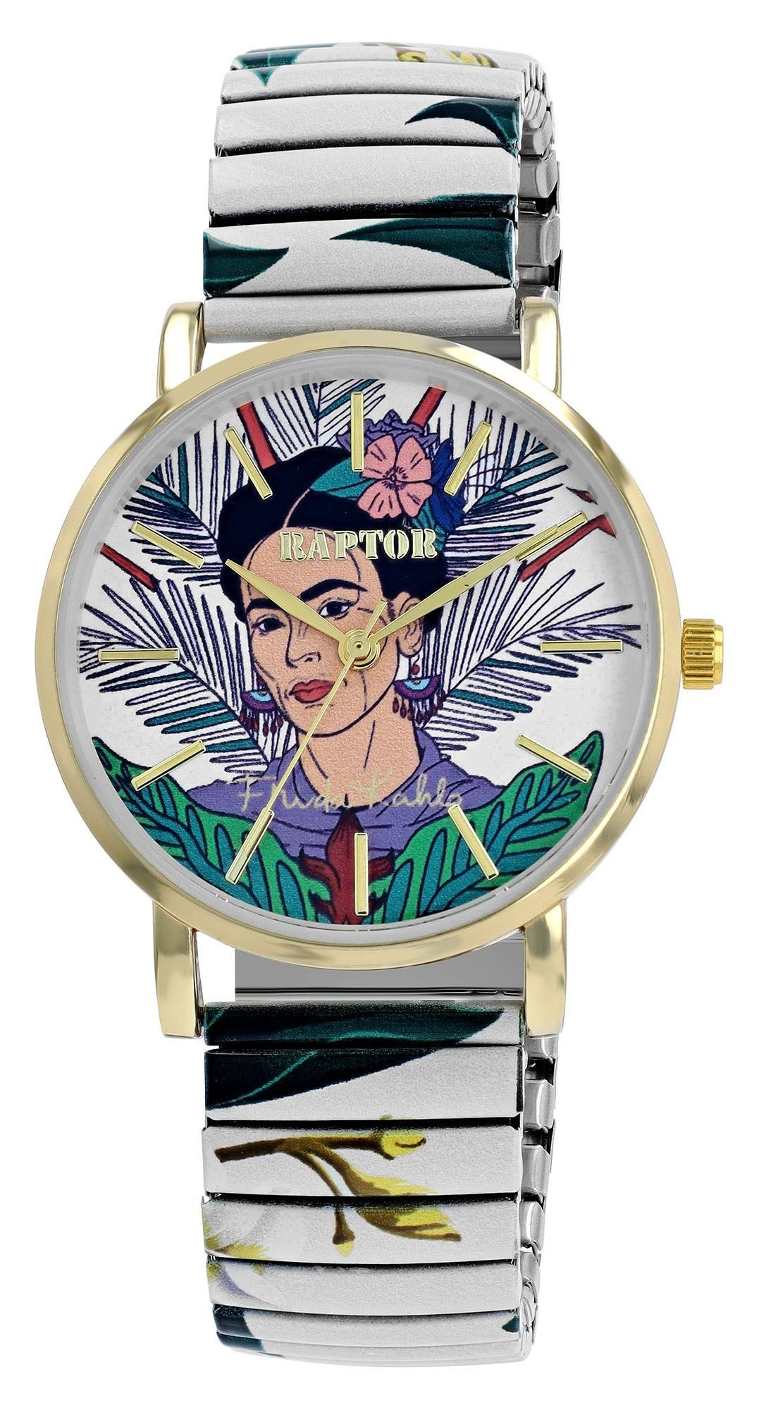 Raptor Quarzuhr Frida Kahlo Edition mit Edelstahlzugband günstig online kaufen