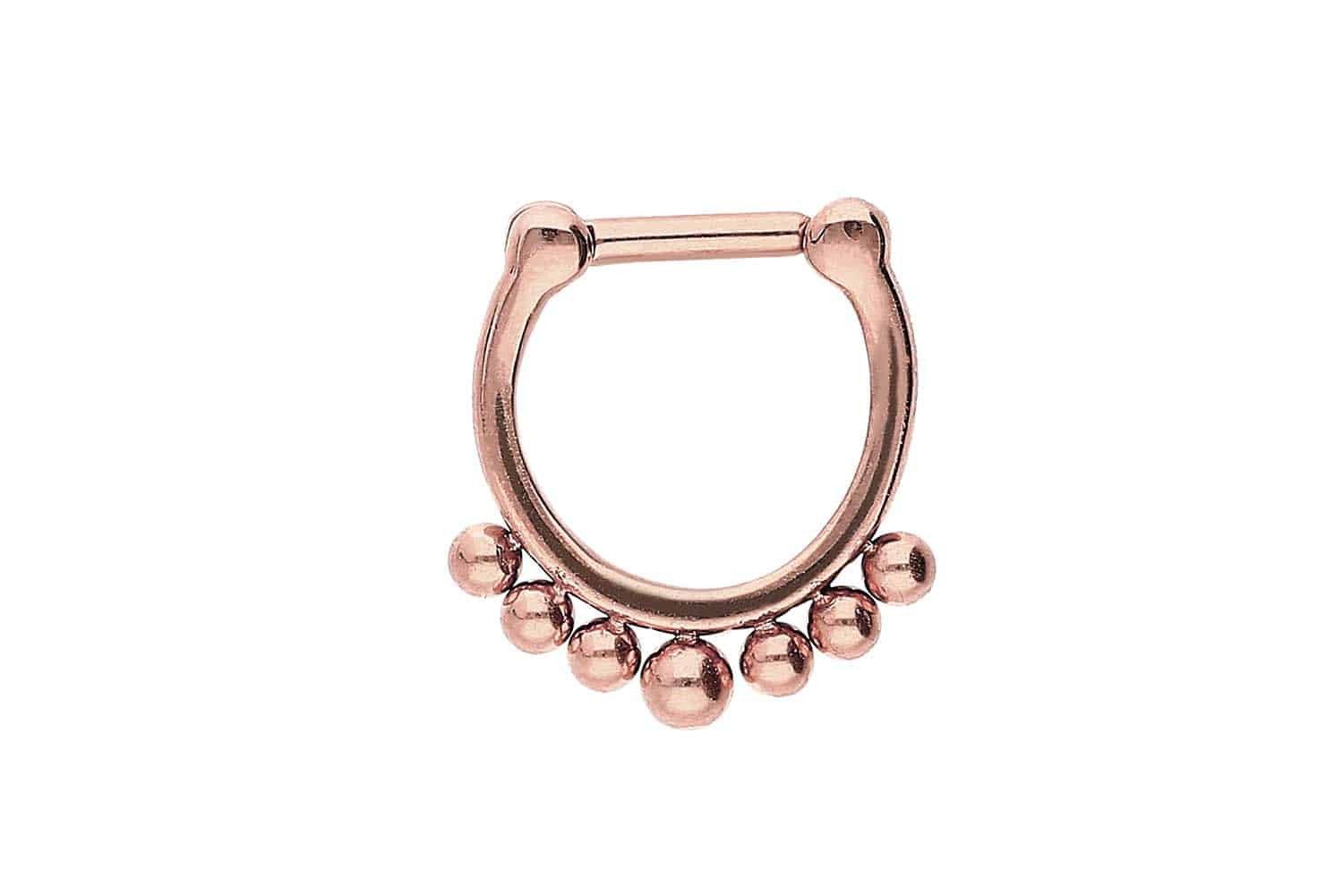 Nasenpiercing Chirurgenstahl Clicker 7 KUGELN Ohrpiercing Septum Nase