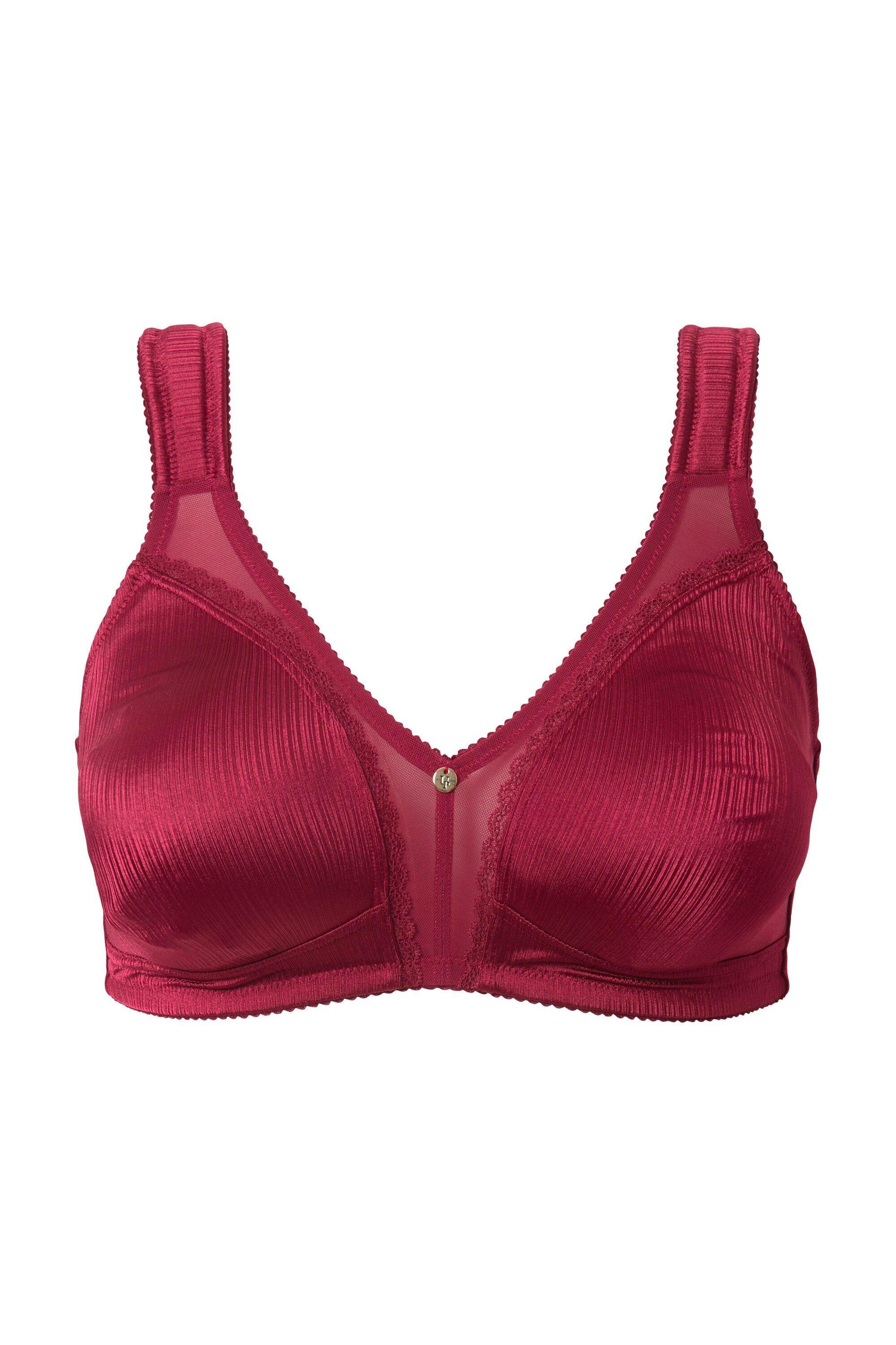 Entlastungs-BH Minimizer-BH Satin Spitze ohne Bügel