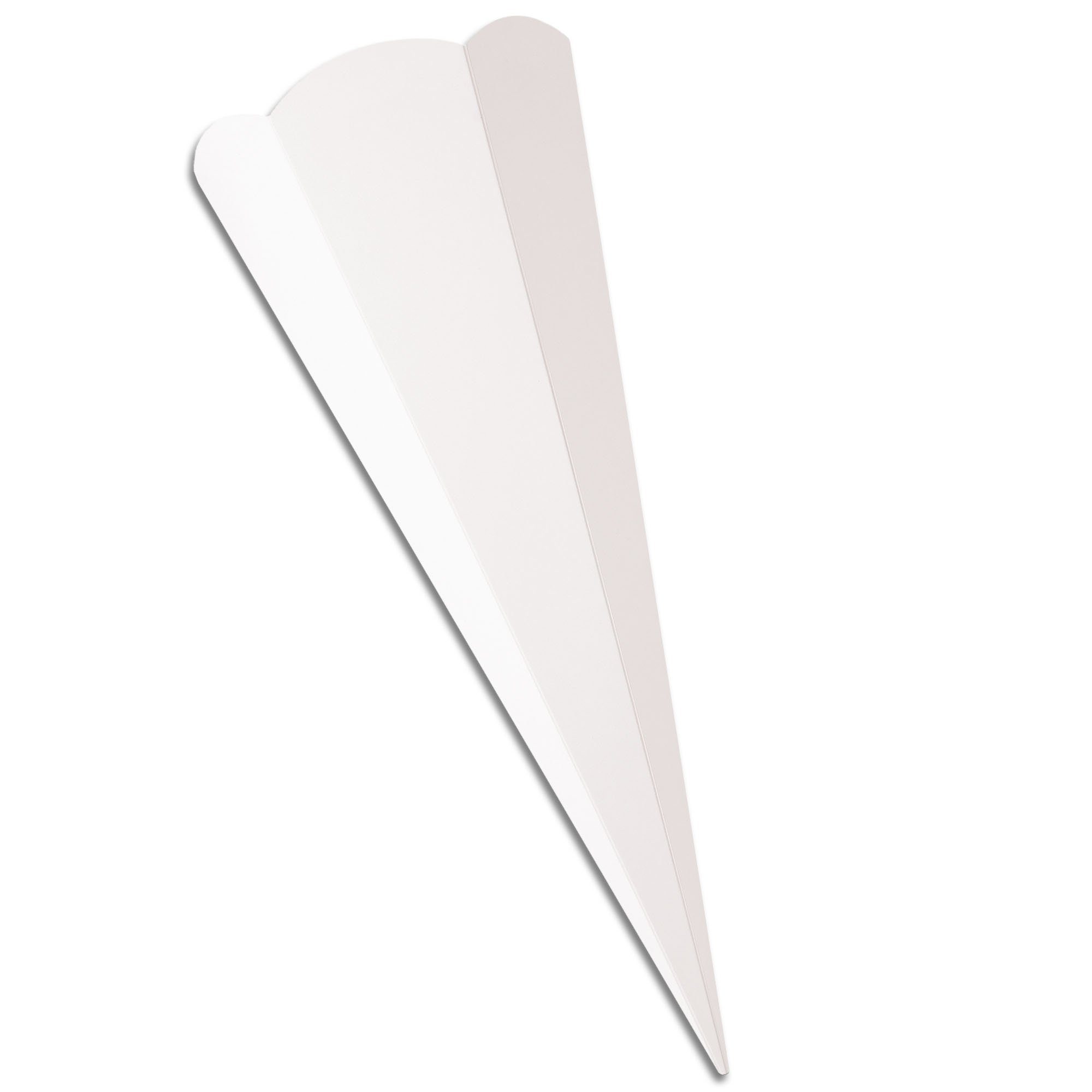 itenga Schultüte Schultüten-Zuschnitt 6-eckig, 68cm WEISS - Schultüten Rohling zum Bast