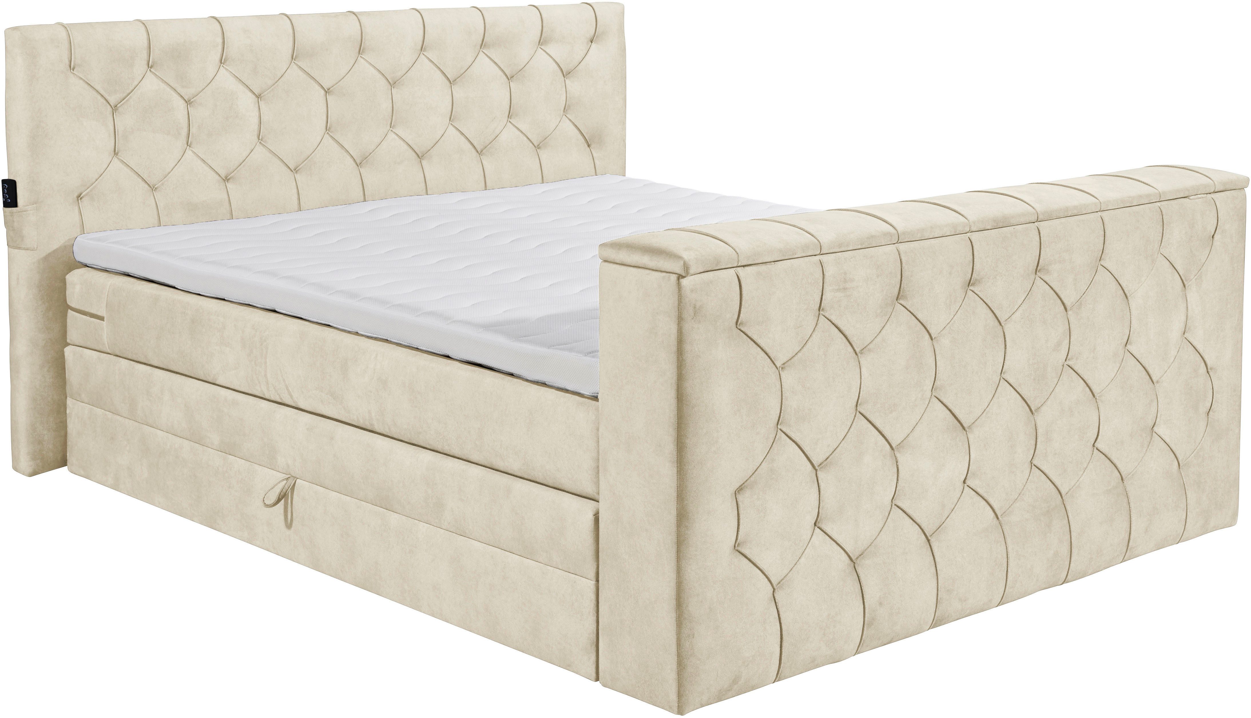 ED EXCITING DESIGN Boxspringbett Springdale, mit Bettkasten, motorisierter günstig online kaufen