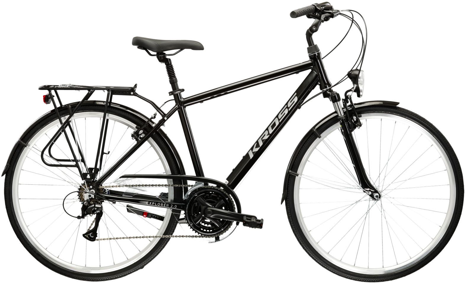 Kross Trekkingrad Trekkingrad Explorer 2.0 schwarz 21 Gänge, 21 Gang Shimano ACERA M3020 Schaltwerk