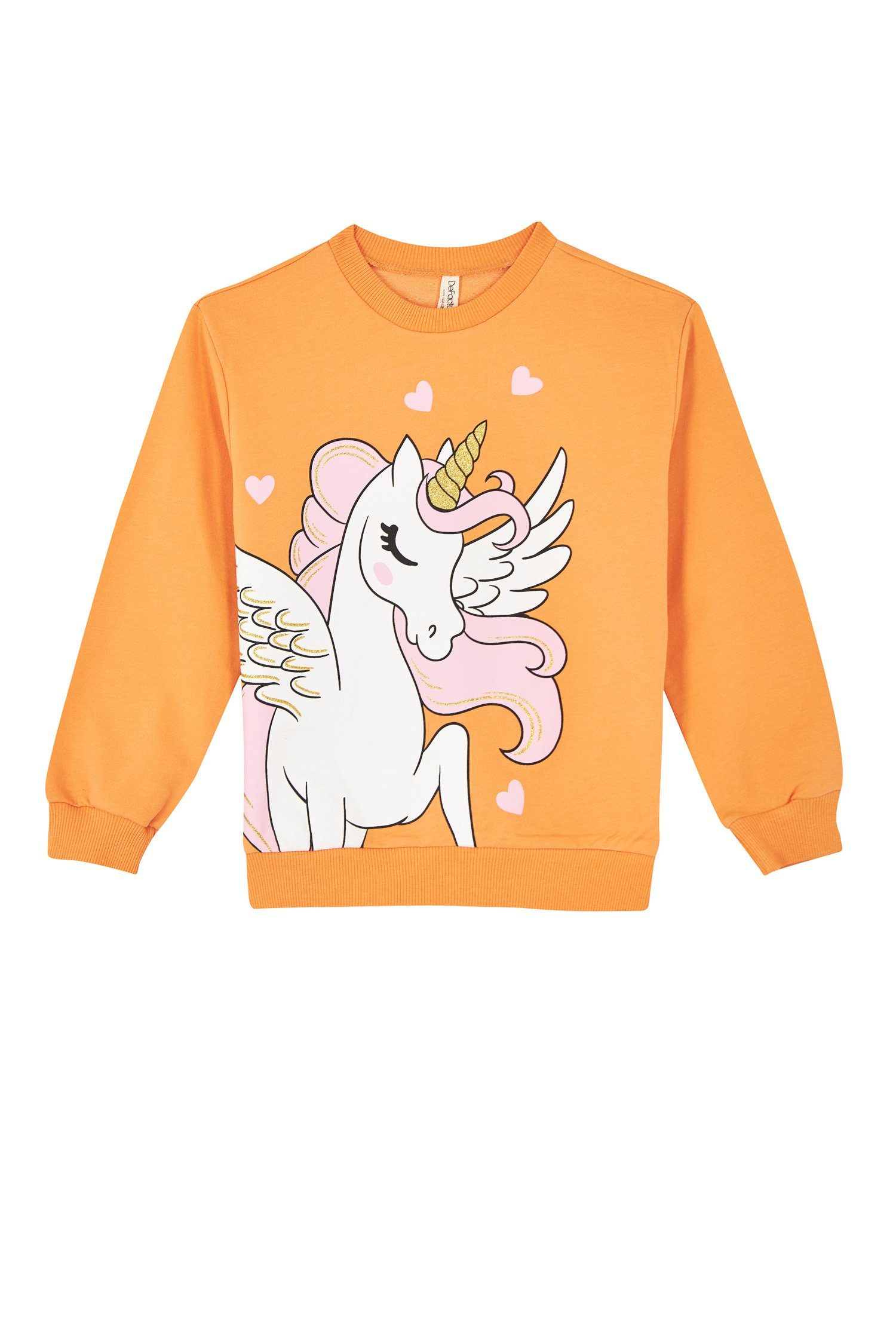 DeFacto Sweatshirt Mädchen REGULAR Orange FIT Sweatshirt