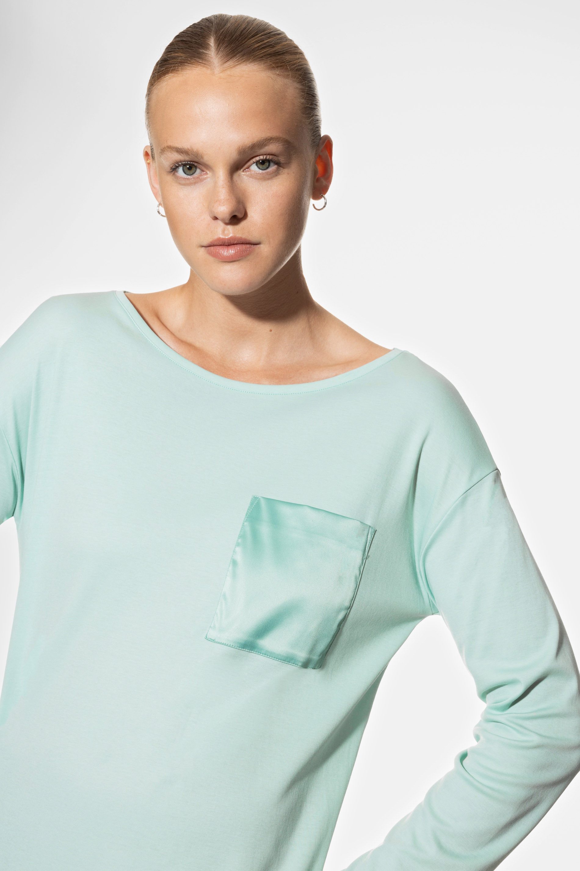 Mey Nachthemd Mey Damen Nachthemd, Langarm Serie Malea Unifarben (1-tlg)