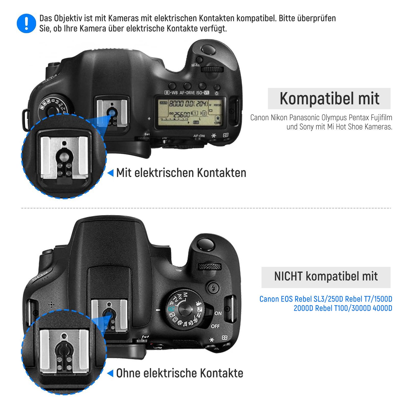 Neewer TT560 Kamera Blitz Speedlite für Canon Nikon Panasonic Olympus Pentax Blitzgerät, (für DSLR Kameras, Digitalkameras mit Standard Blitzschuh) – Bild 4 von 5