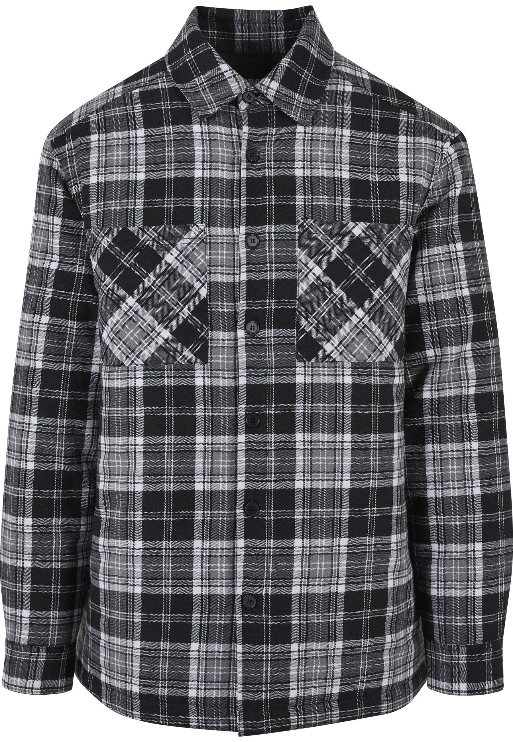 URBAN CLASSICS Langarm-Poloshirt Urban Classics Herren Padded Checked Shirt Jacket (1-tlg)