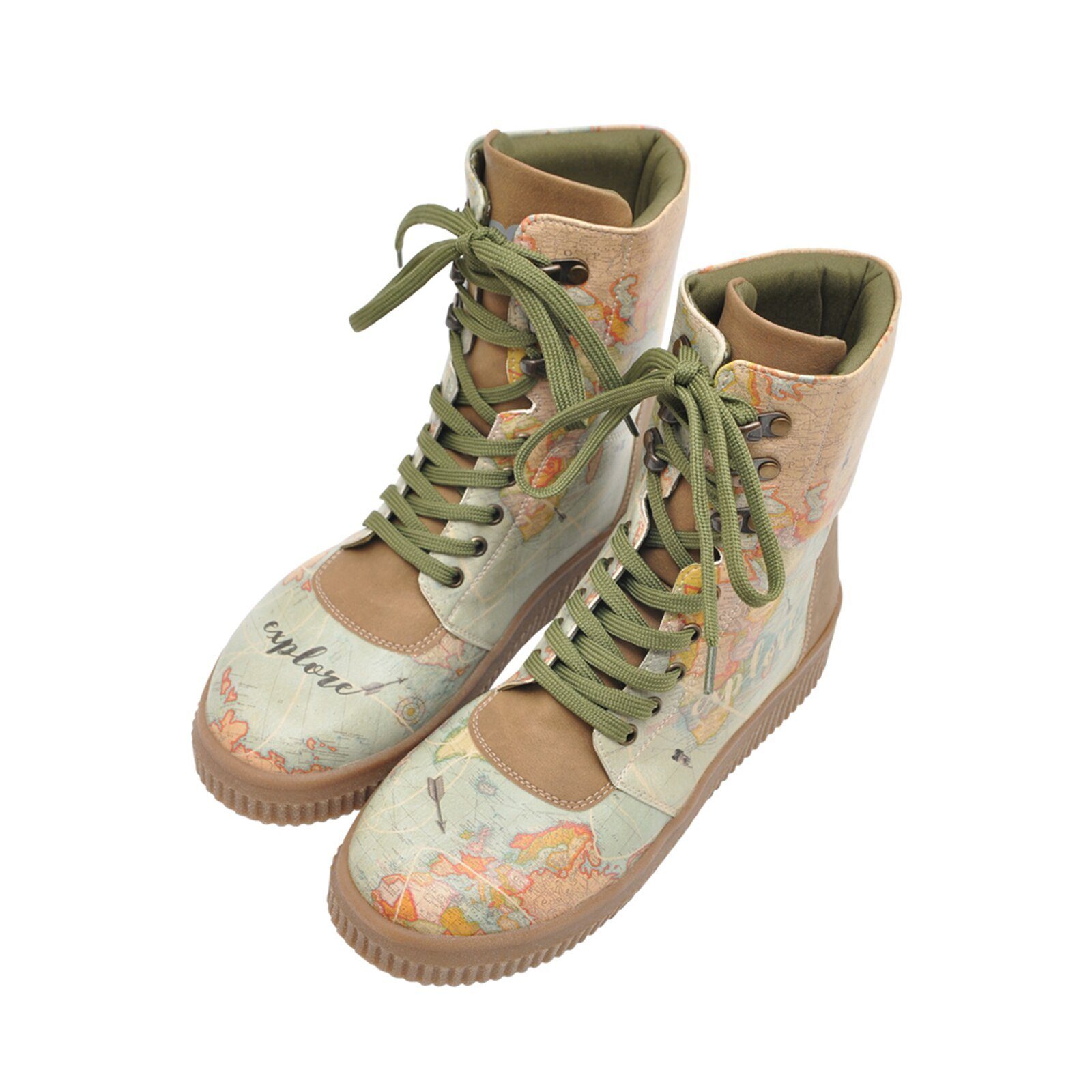 DOGO Future High Top Boots Believe In Your Wings Damen Stiefeletten, Schnürboots Handgefertigt