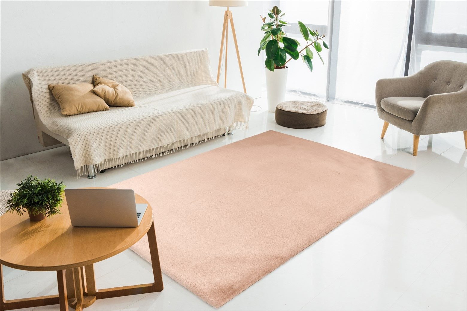 Kayoom Teppich in Creme, 100% Polyester - 170x120cm (LxB)
