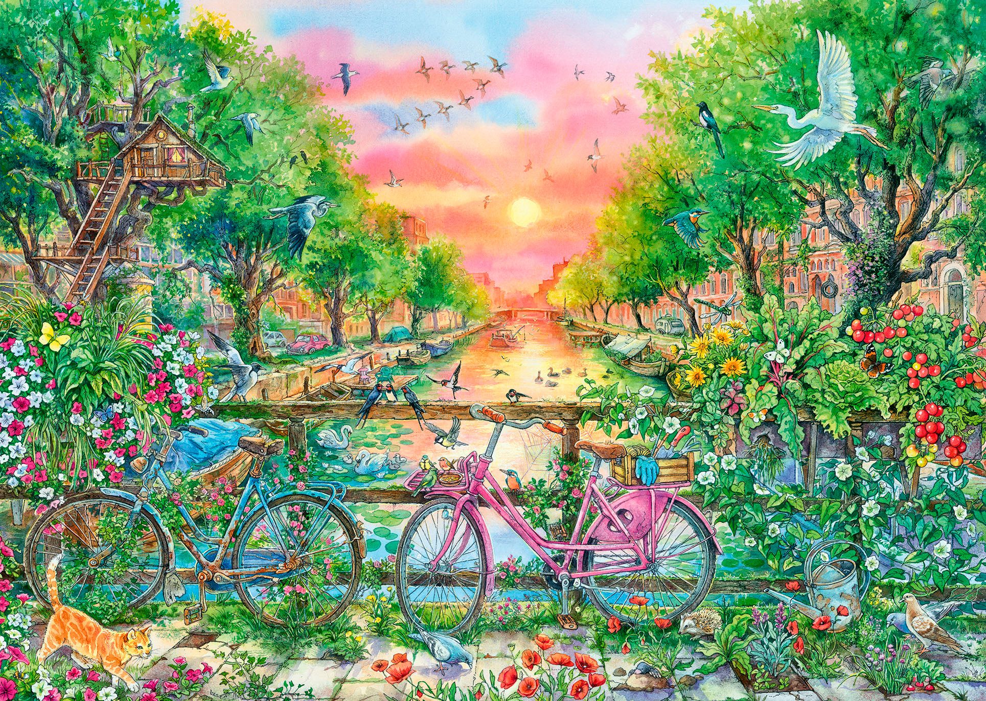 Ravensburger Puzzle Verträumte Fahrräder in Amsterdam, günstig online kaufen