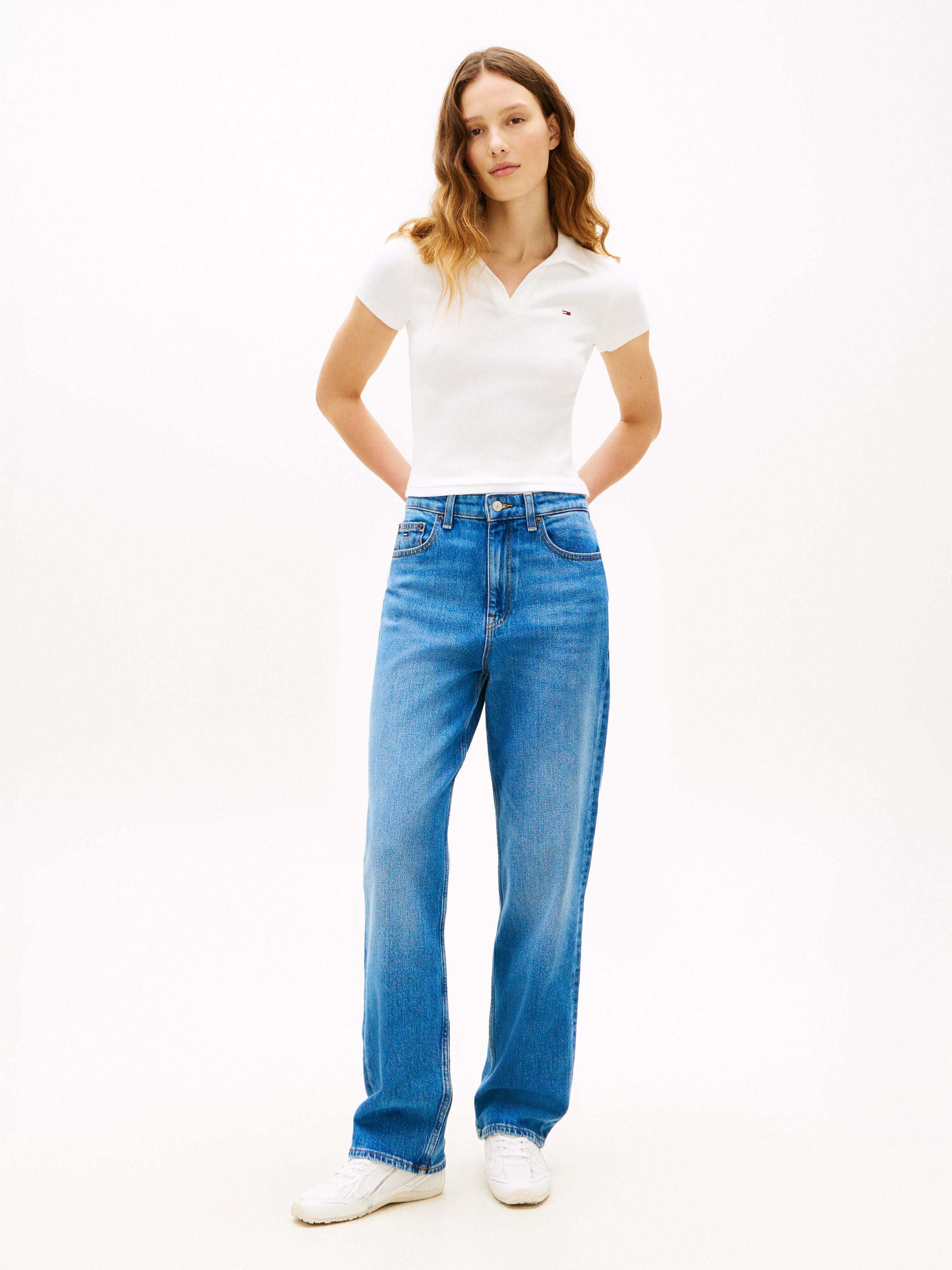Tommy Jeans Straight-Jeans LAYLA HR SLIM STR High Waist, Baumwoll-Qualität
