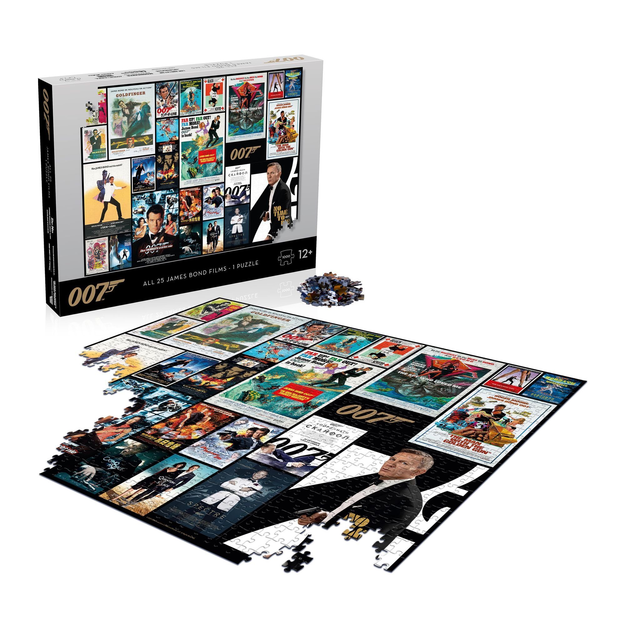 1000 Puzzle 25 Bond Movie Moves - Teile Poster Winning Bonds, - 1000 Puzzleteile James Puzzle all