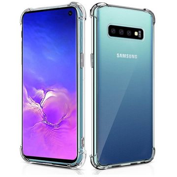 CoolGadget Handyhülle Anti Shock Rugged Case für Samsung Galaxy S10 Plus 6,4 Zoll, Slim Cover Kantenschutz Schutzhülle für Samsung S10+ Hülle Transparent