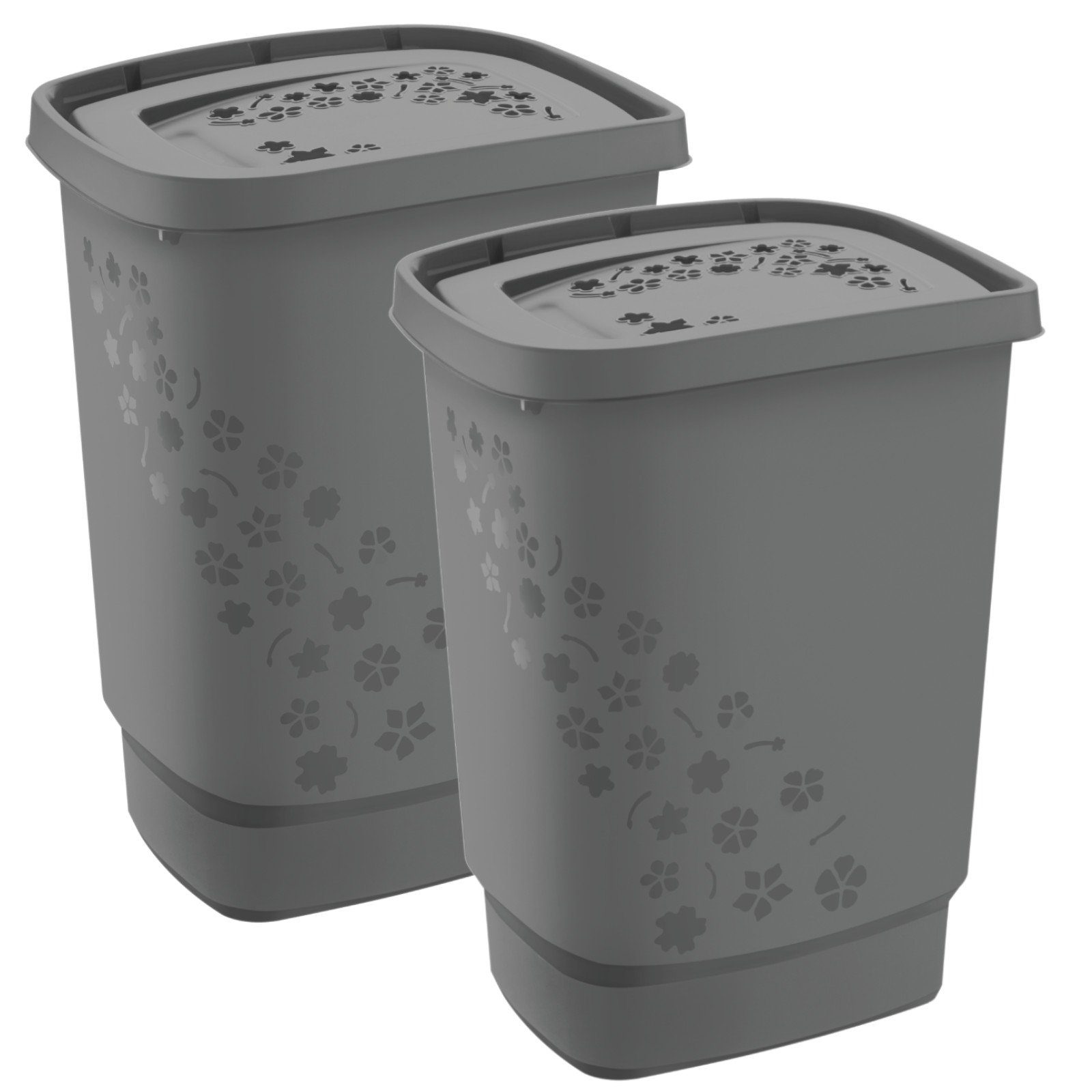 ROTHO Wäschekorb Flowers 2er-Set Wäschesammler 55l günstig online kaufen