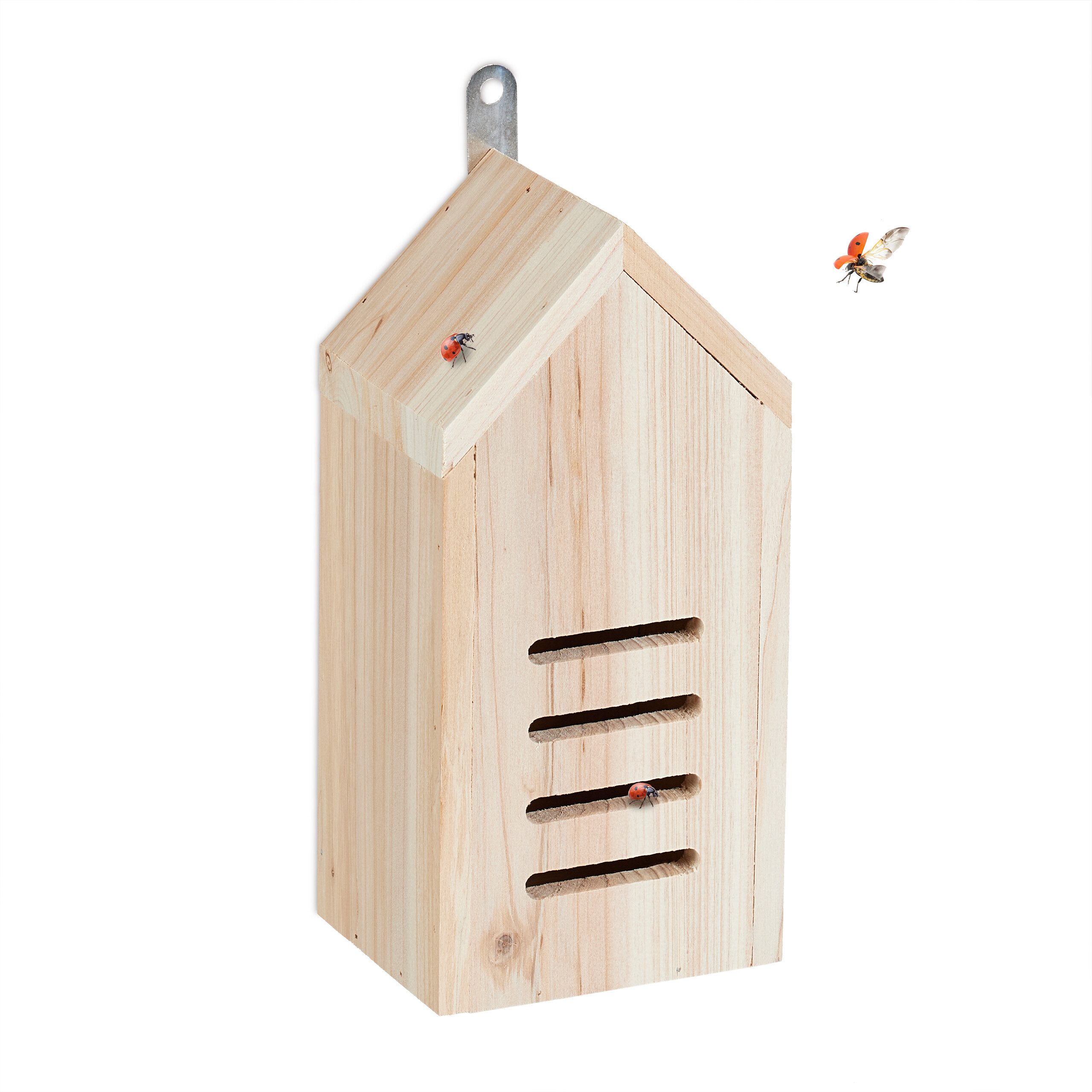 relaxdays Insektenhotel Marienkäferhaus modern