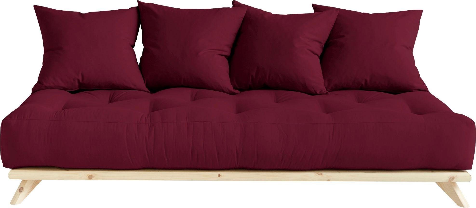 Karup Design Daybett Senza, Sofa, mit Futonmatratze, minimalistisch, massives Kiefernholz, Handgefertigt, skandinavisches Design, vielseitig, schlichter Stil