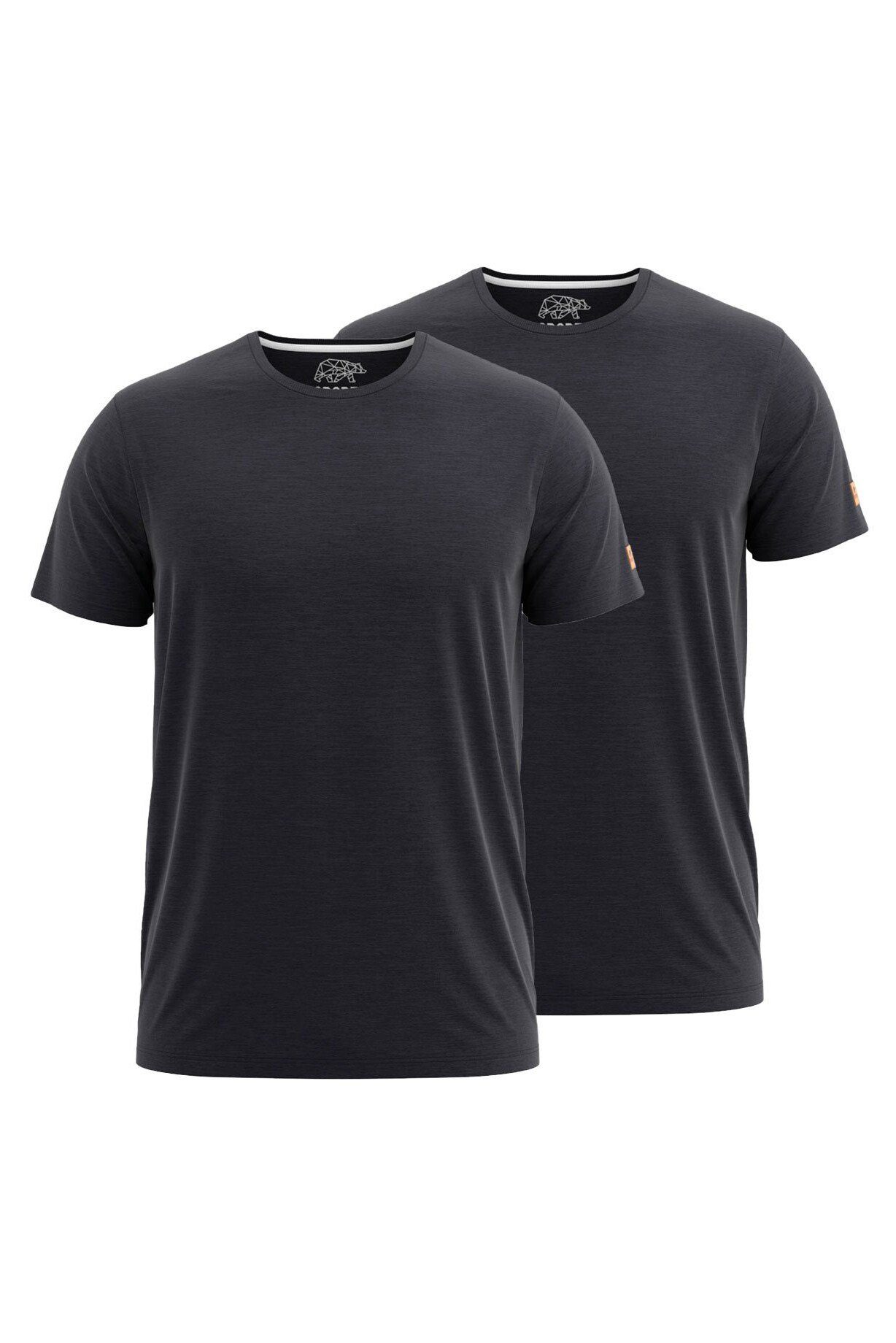 FORSBERG T-Shirt T-Shirt 1/2 Doppelpack schwarz