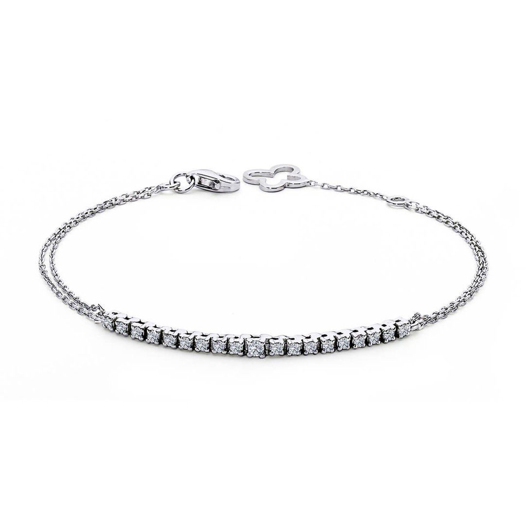 EinStein Diamant Tennisarmband Diamant Tennis Armband 585'er Weißgold