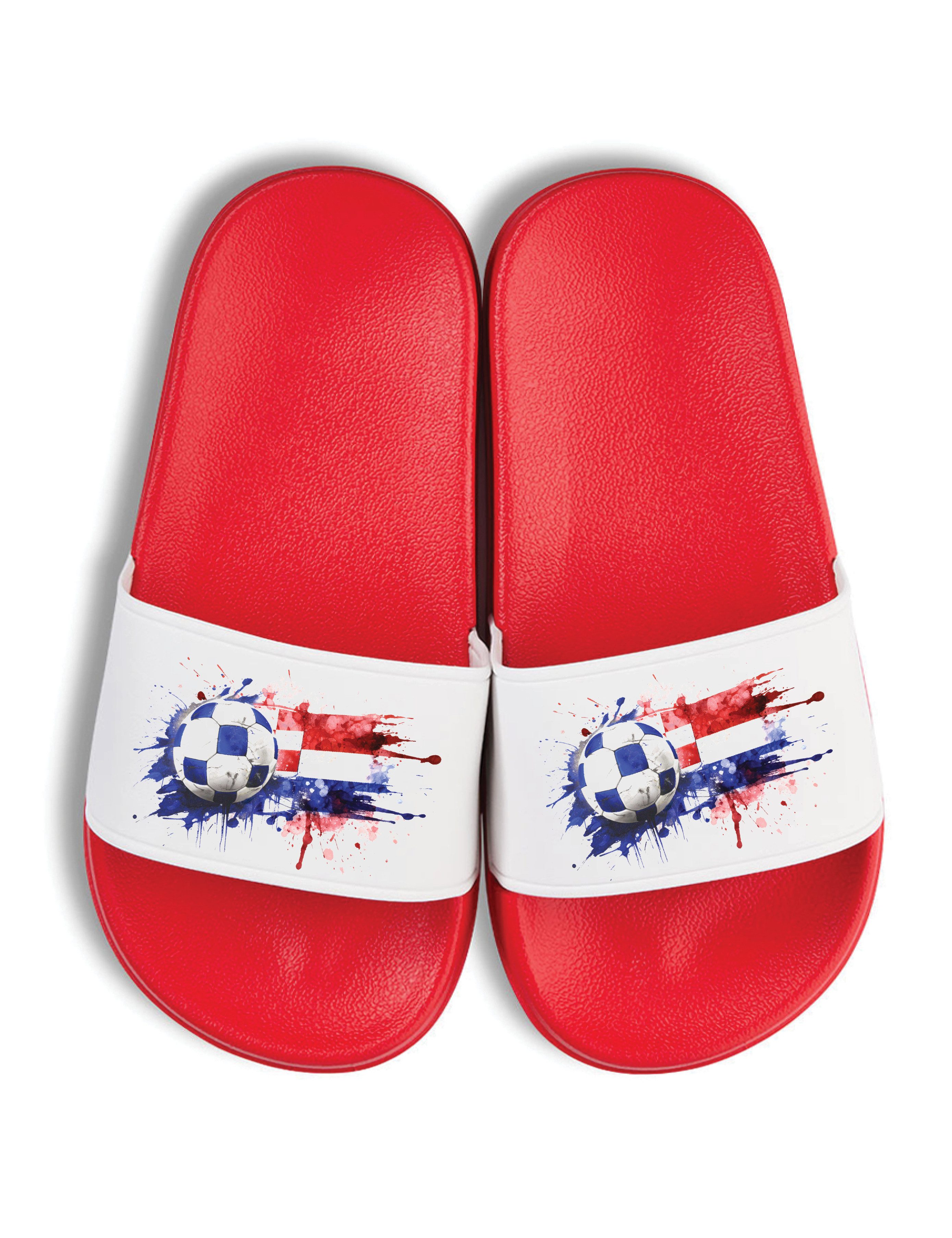 Kinder Badelatschen "Kroatien" Croatia Fußball Print lustig Geschenk Badeschuh