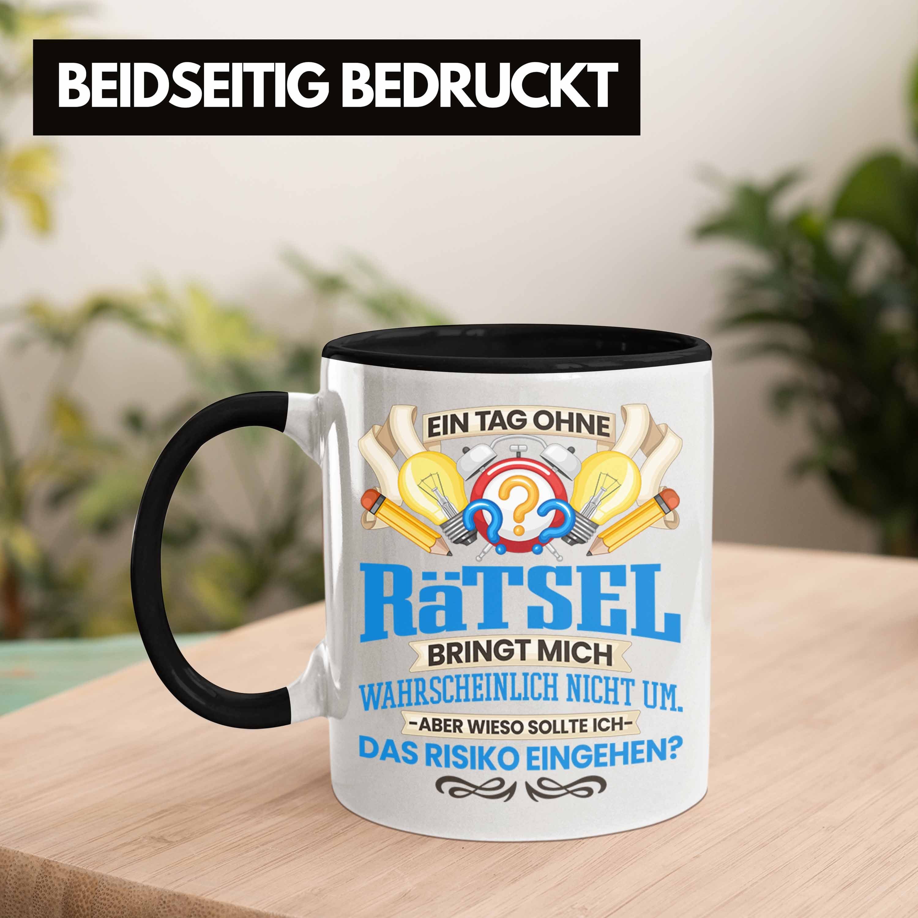 Geschenki Tasse Frauen Rätsel Rätsel Trendation - Geschenk Schwarz Trendation Tasse Lösen-Sucht