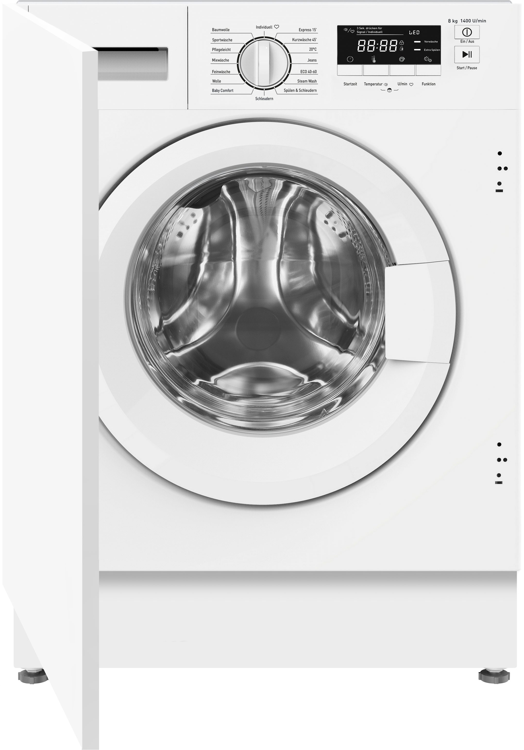 Amica Einbauwaschmaschine EWA 34660 W, 8 kg, 1400 U/min